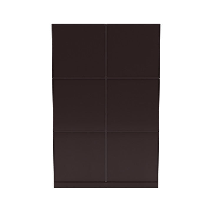 Montana Read Spacious Bookshelf With 7 Cm Plinth, Balsamic Brown