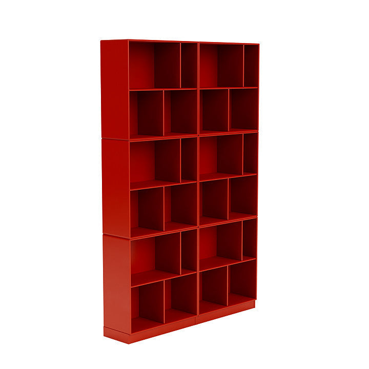 Montana przeczytaj przestronną półkę z książkami z cokolem 7 cm, Rosehip Red