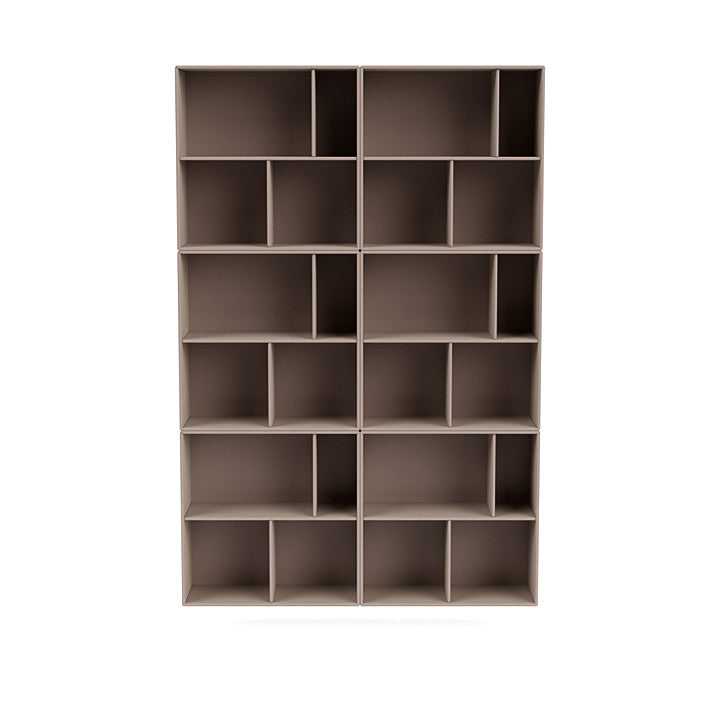 Montana Read Spacious Bookshelf With Suspension Rail, Mushroom Brown