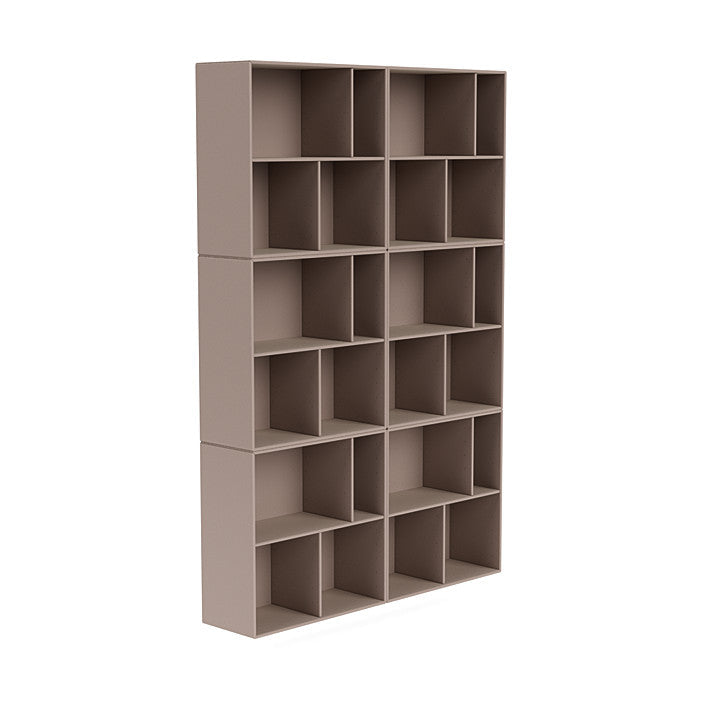 Montana Read Spacious Bookshelf With Suspension Rail, Mushroom Brown