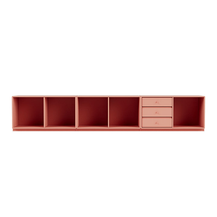 Montana Rest Bench With 3 Cm Plinth, Rhubarb Red