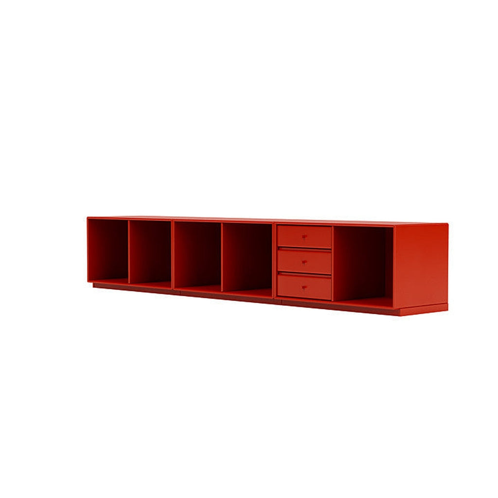 Montana REST Bench z 3 cm cokoła, Rosehip Red