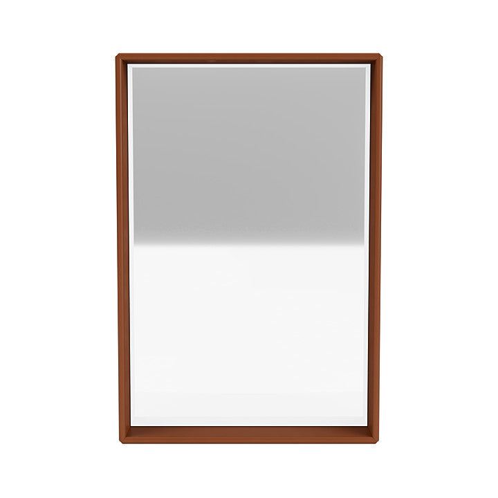 Montana Shelfie Mirror With Shelf Frame, Hazelnut Brown