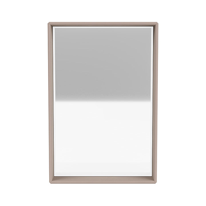 Montana Shelfie Mirror With Shelf Frame, Mushroom Brown