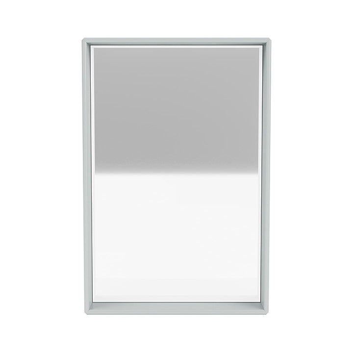 Montana Shelfie Mirror With Shelf Frame, Oyster Grey