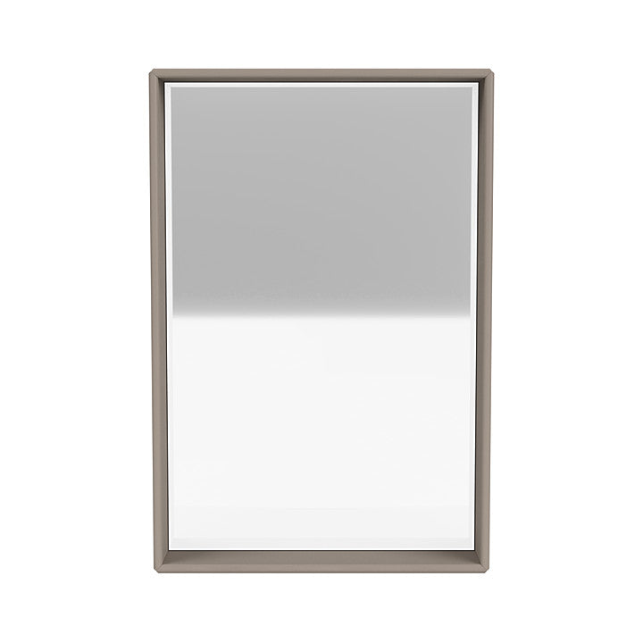 Montana Shelfie Mirror With Shelf Frame, Truffle Grey