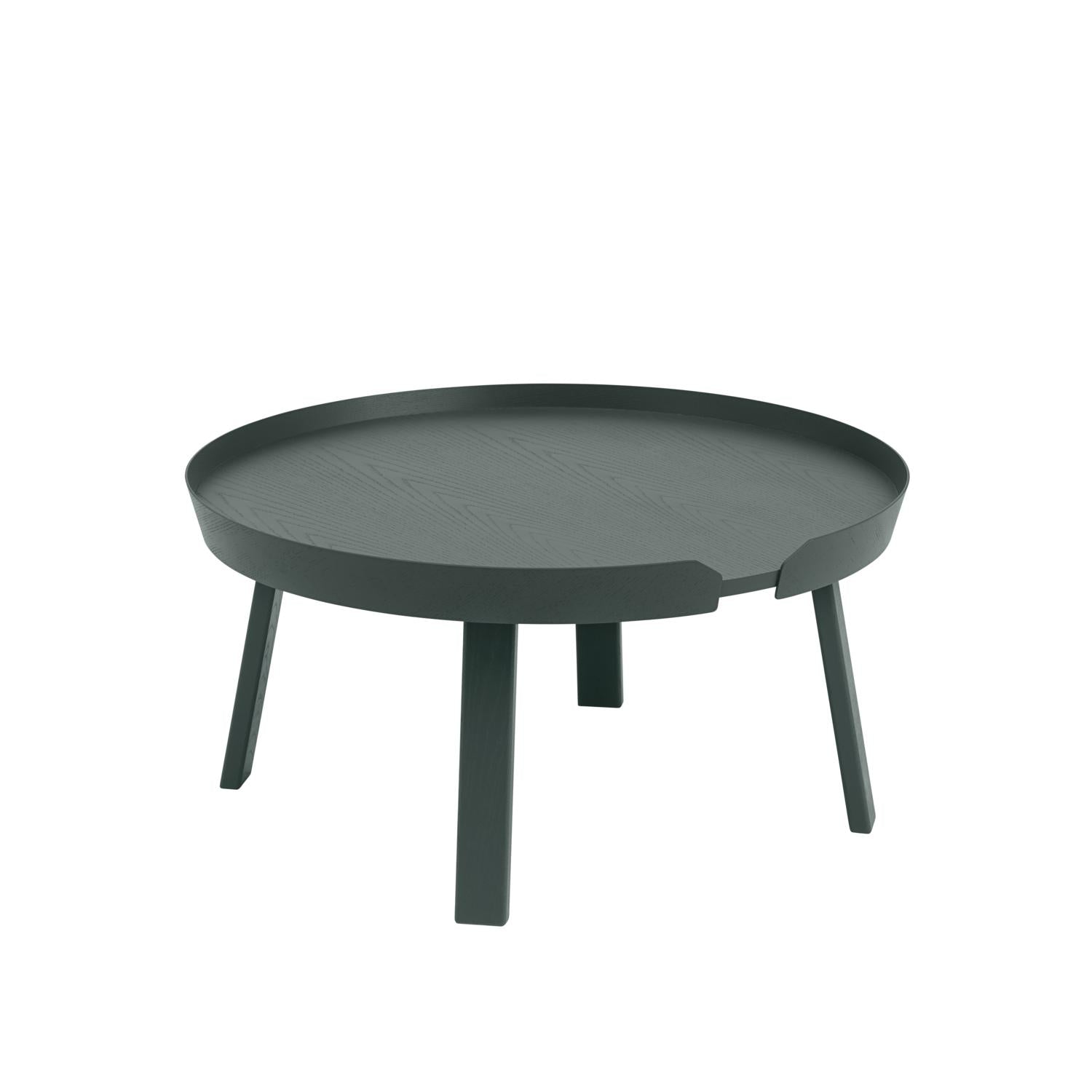 Muuto wokół stolika do kawy Ø 72 cm, ciemnozielony