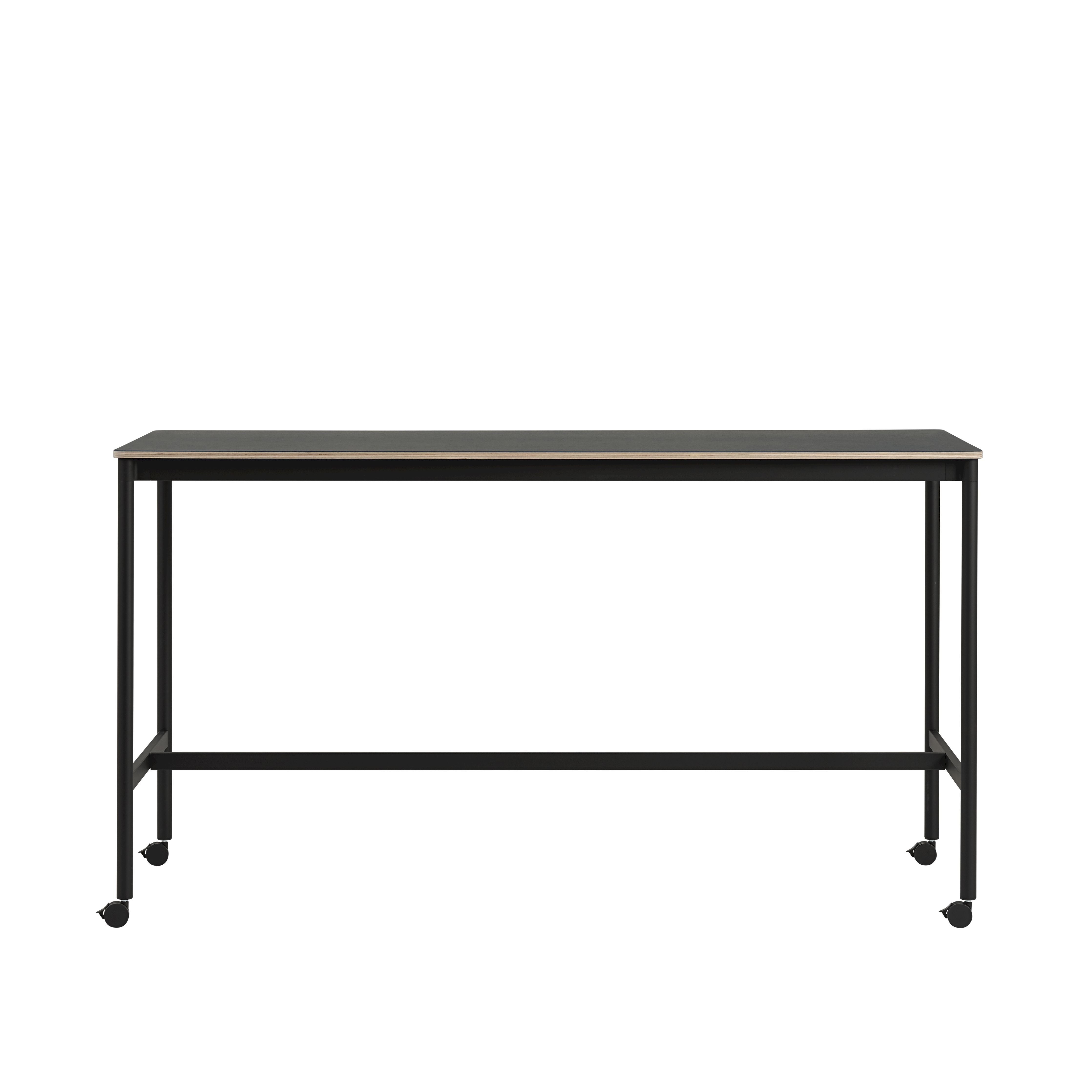 Muuto Base High Table M. Rolls 190x85x105 cm, czarny nanolaminian/czarna sklejka