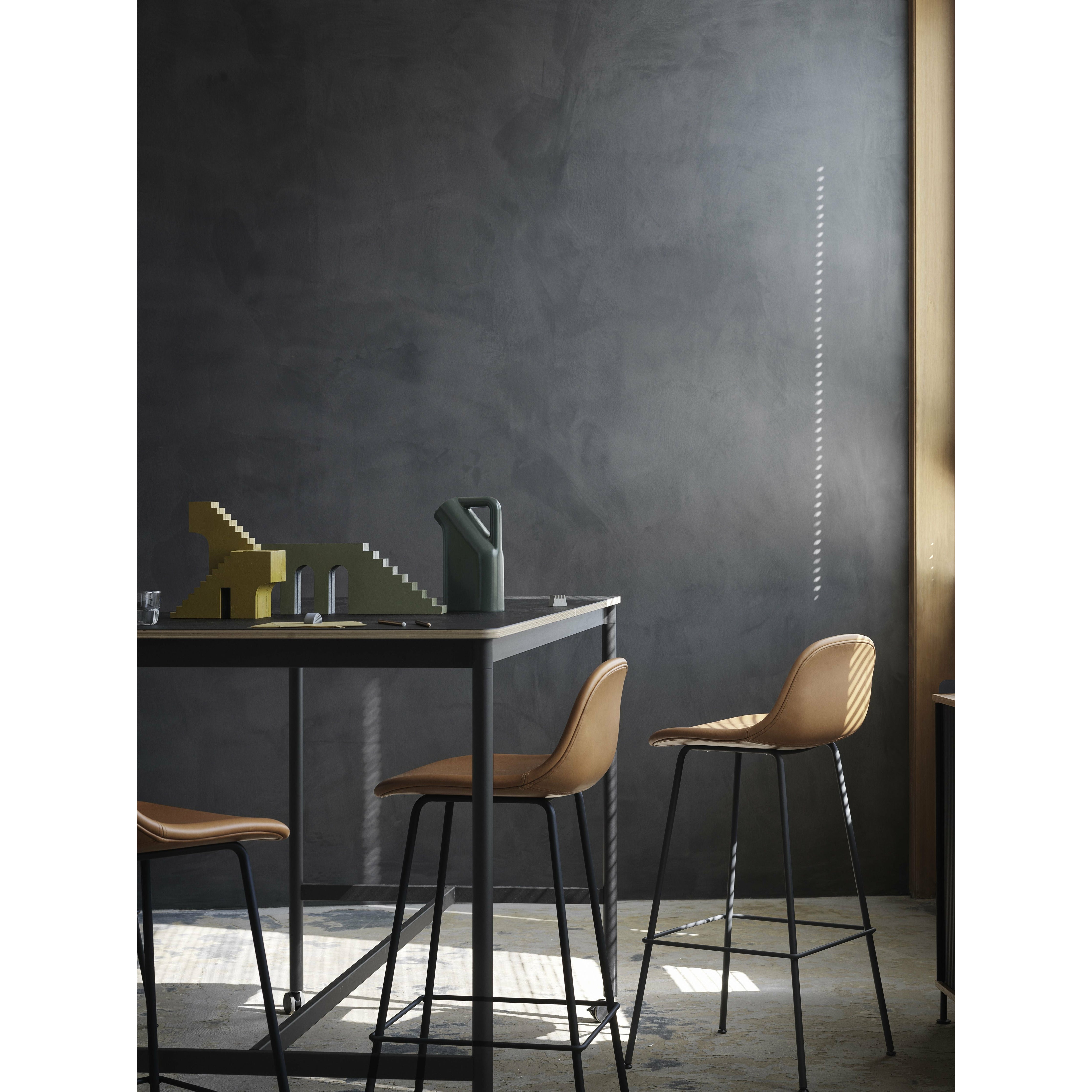 Muuto Base High Table M. Rolls 190x85x105 cm, czarny nanolaminian/czarna sklejka