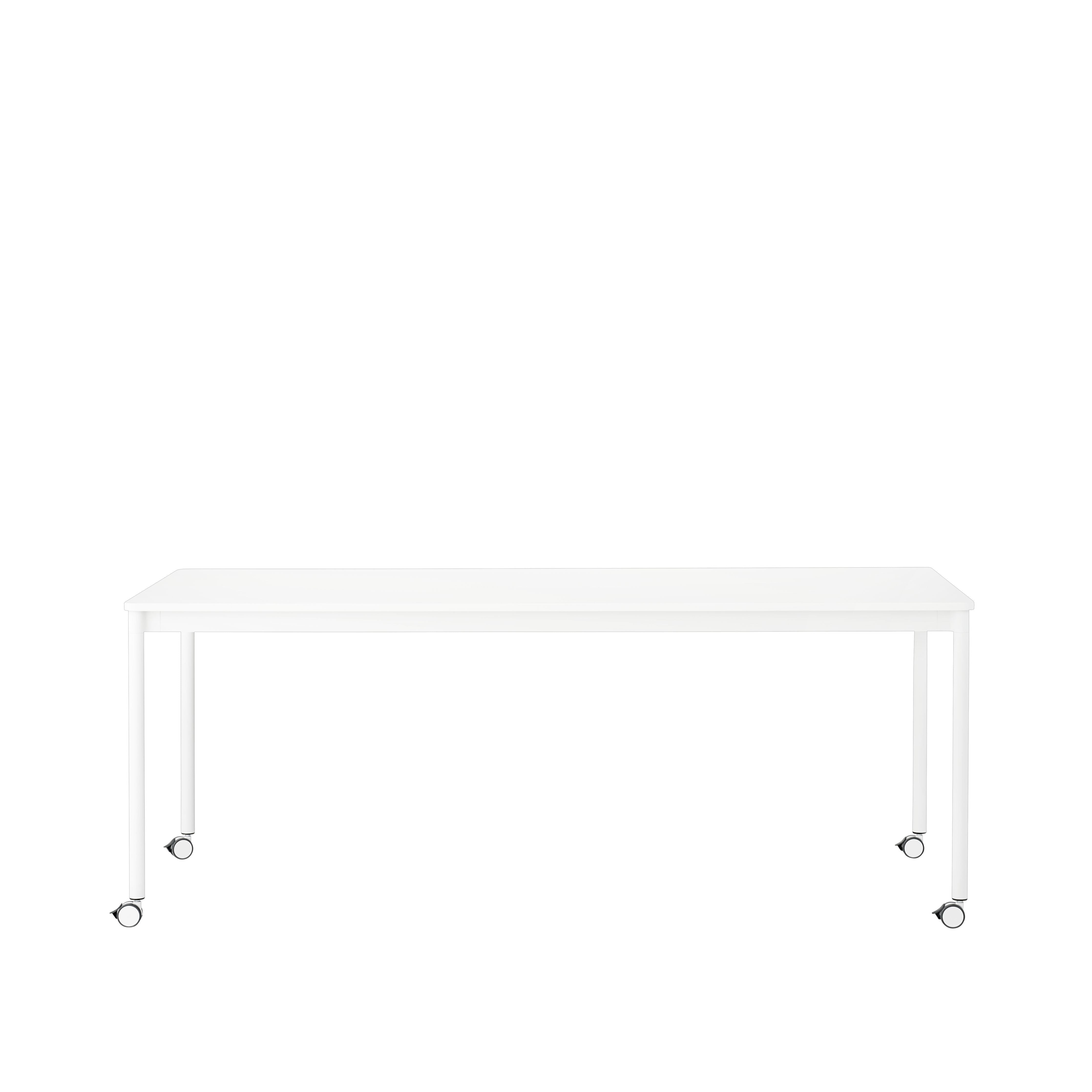 Muuto Base High Table M. Rolls 190x85x105 Cm, White Laminate/White Frame