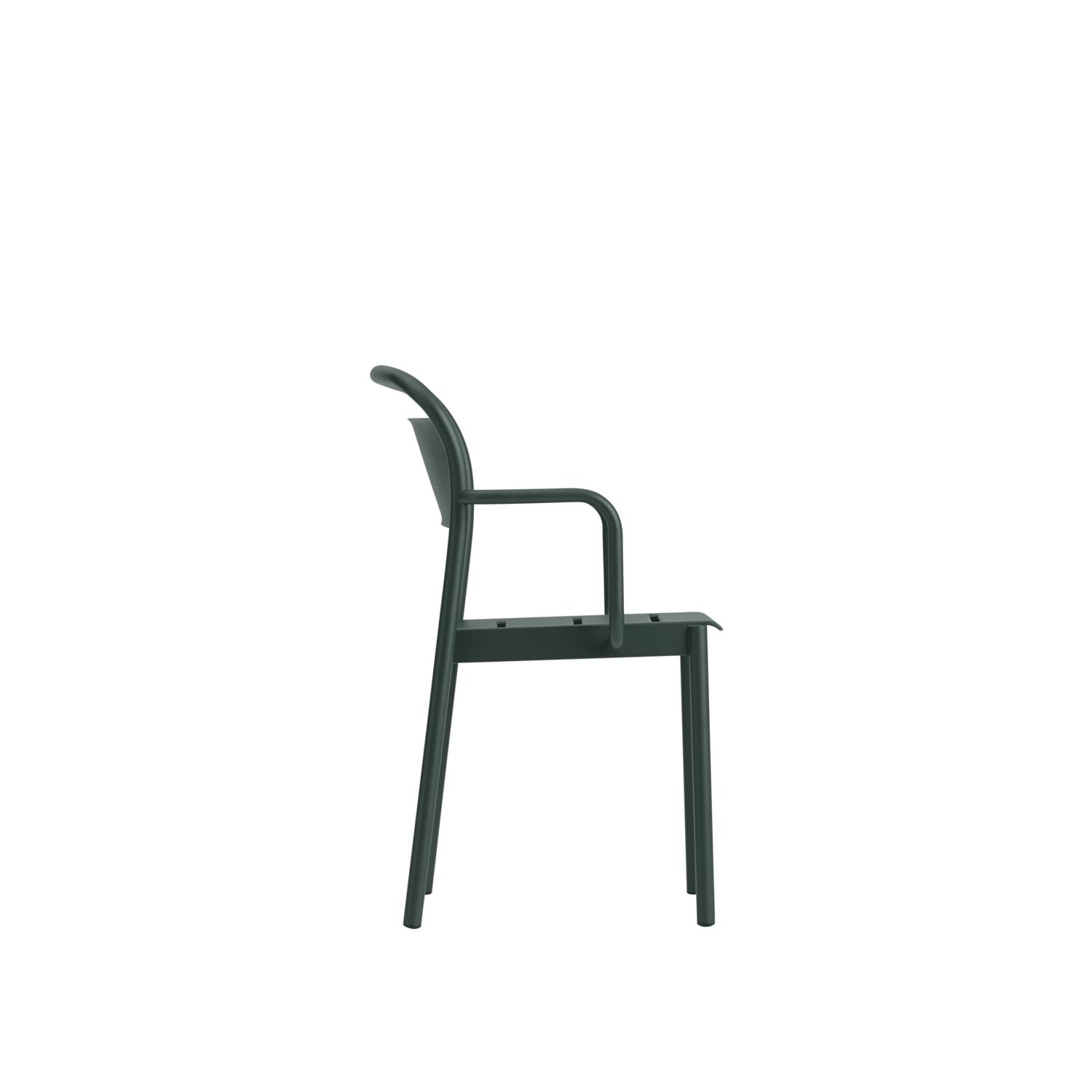 Muuto Linear Steel Armchair, Dark Green