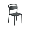Muuto liniowe stalowe krzesło boczne, czarne