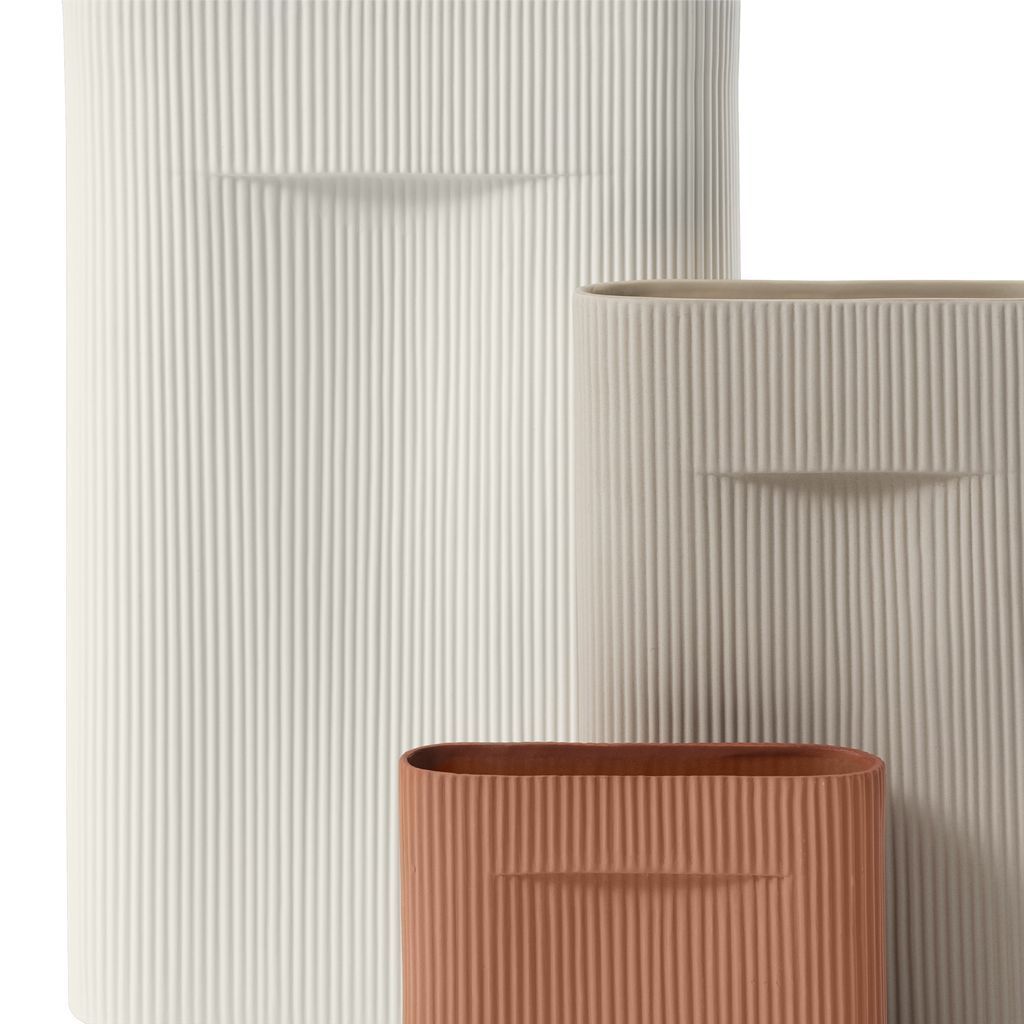 Muuto Ridge Vase H 35 Cm, Beige