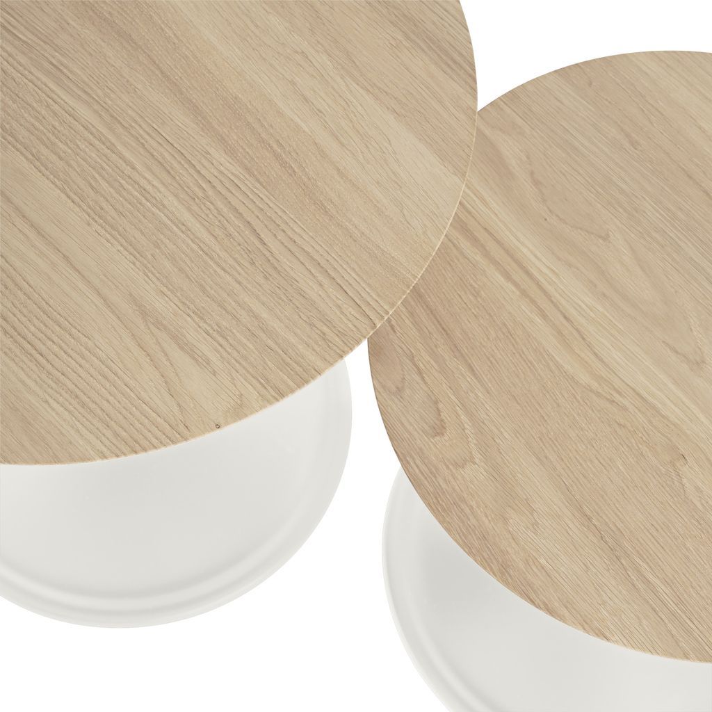 Muuto Soft Side Table øx H 48x40 Cm, Solid Oak/Off White