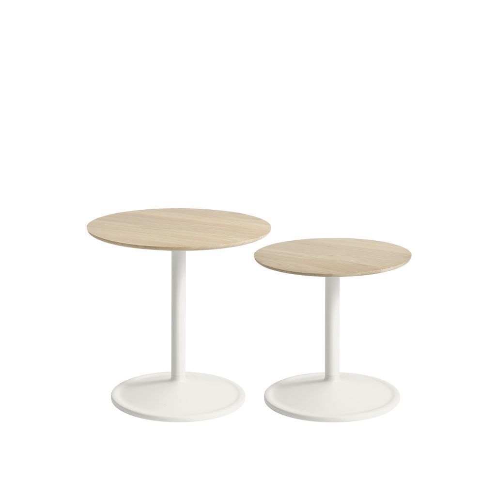 Muuto Soft Side Table øx H 48x40 Cm, Solid Oak/Off White