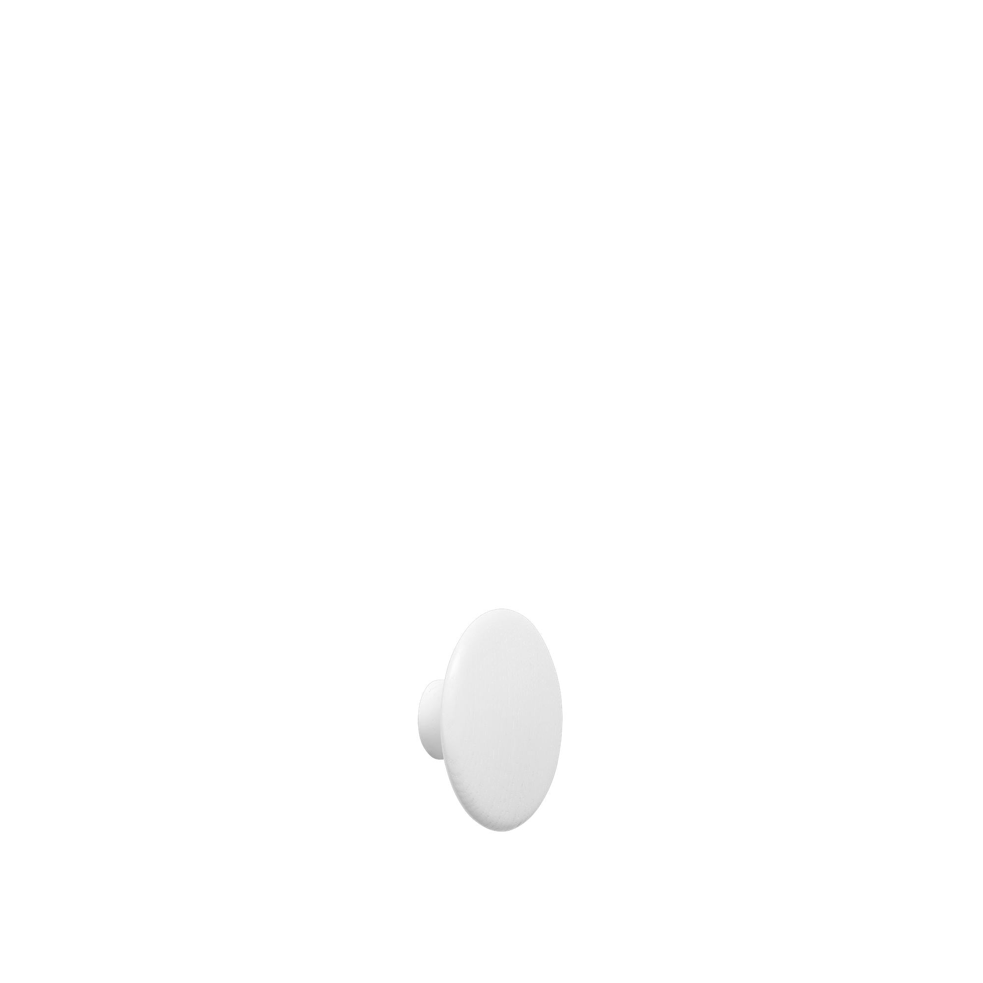 Muuto The Dots Hook Wood White Wood Ø 17 cm, biały