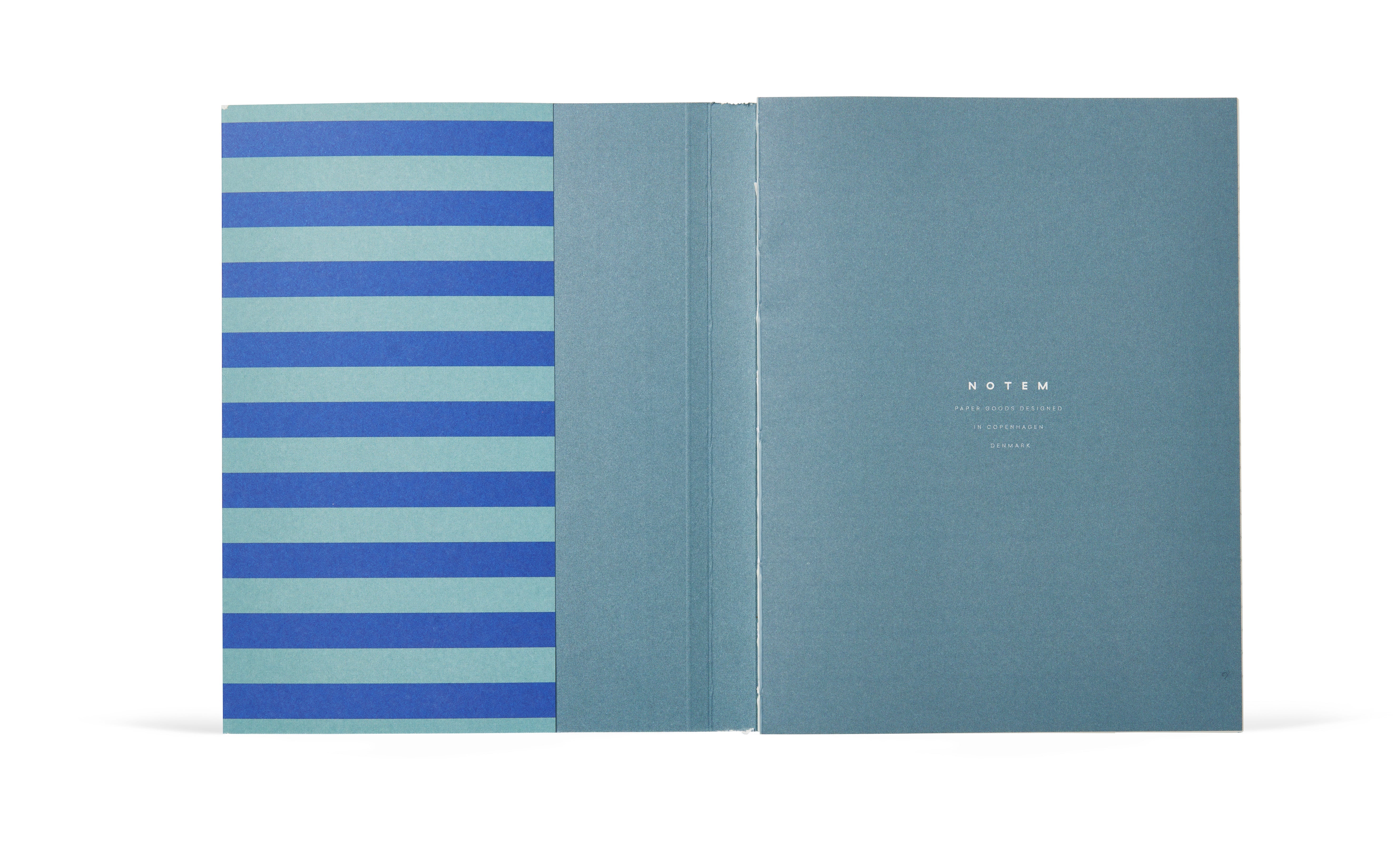 Notem Studio Uma Notebook Flatlay Medium, Blue Stripe