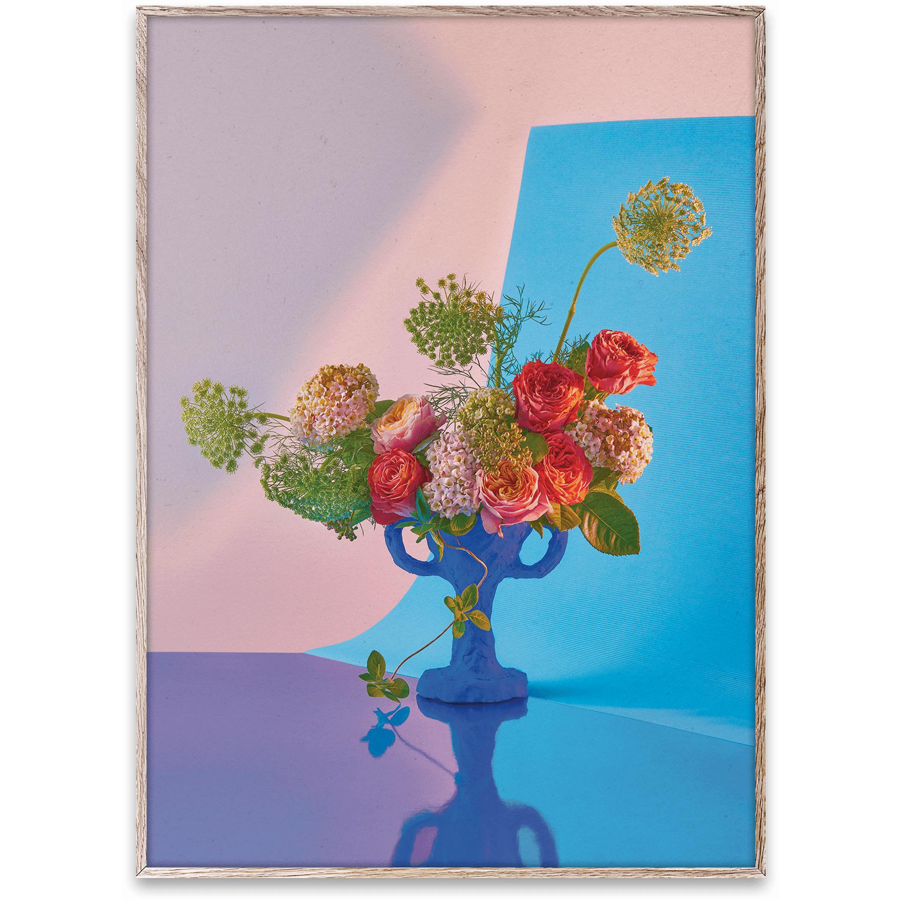 Papierowe zbiorowe Bloom 02 plakat 50x70 cm, cyjan