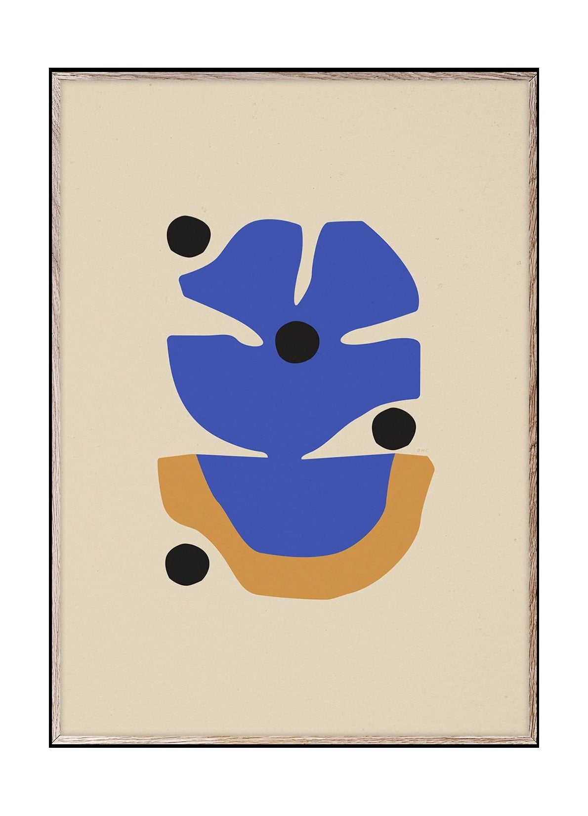 Papierowe zbiorowe plakat Flor Azul, 30x40 cm