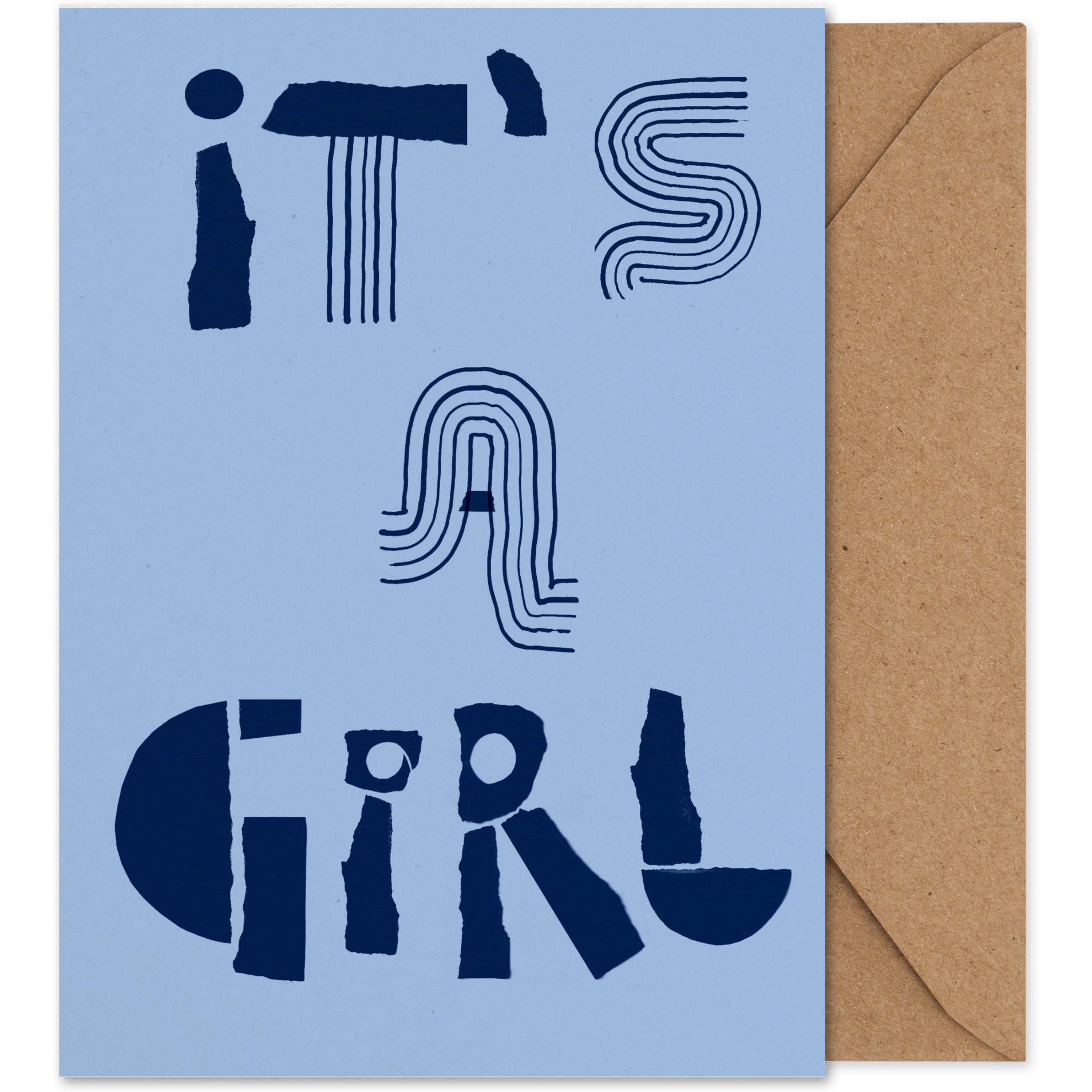 Paper Collective It's A Girl Art Card