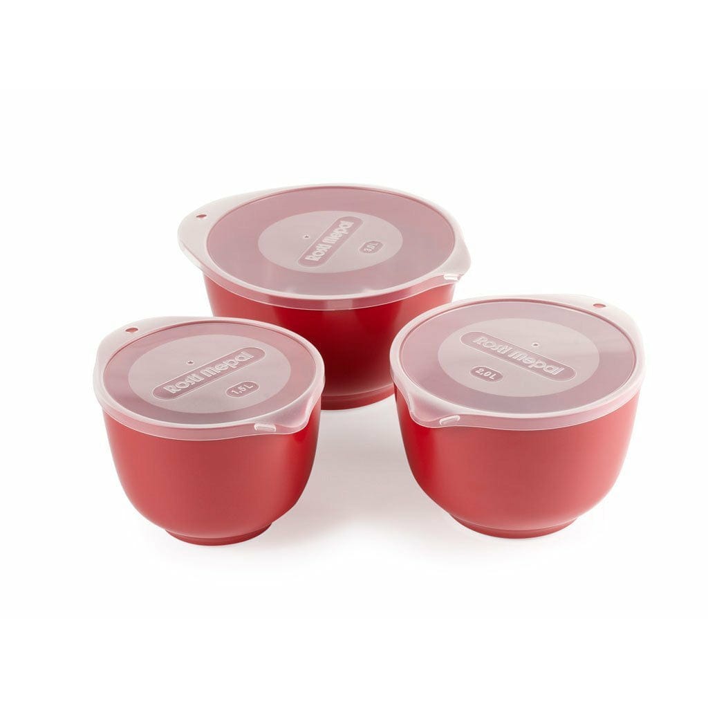 Rosti Margrethe miksujący miski ustawione na czerwono, 6 sztuk