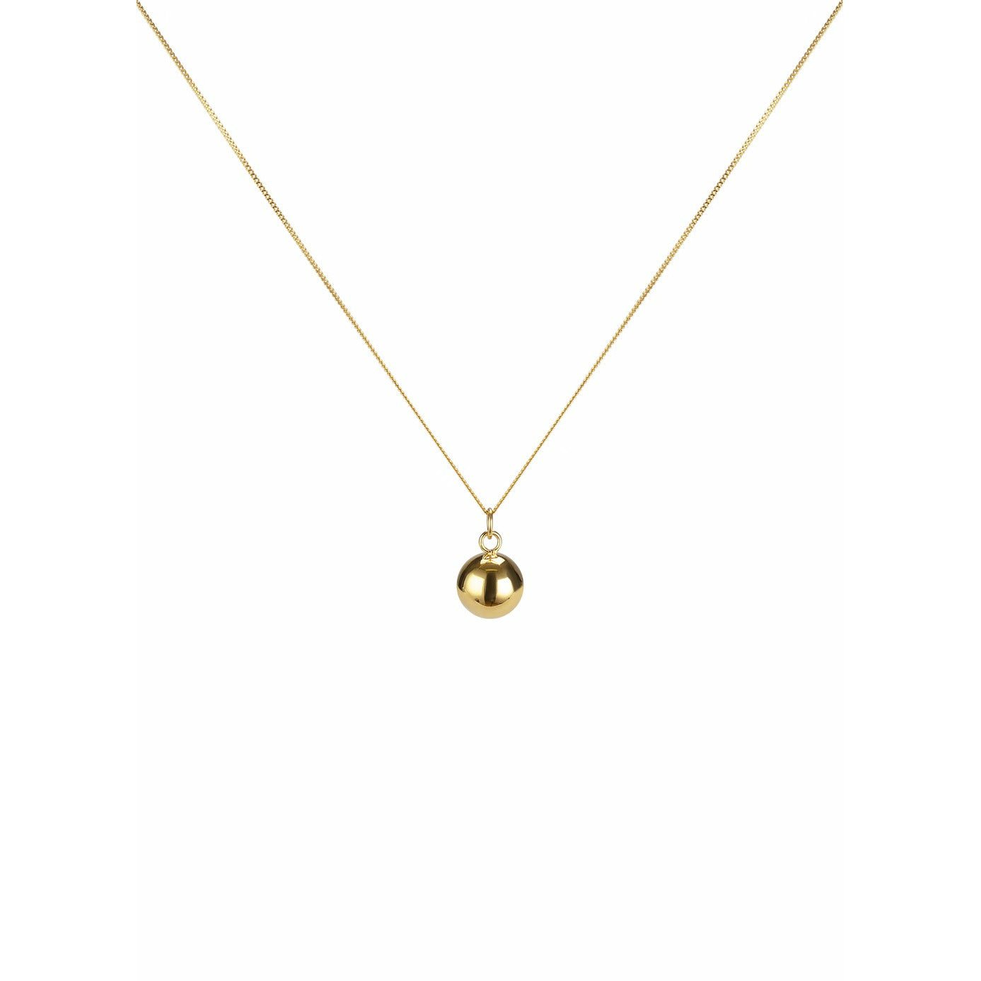 Skultuna Ball Necklace 316 L Steel Gold Plated, ø50 Cm