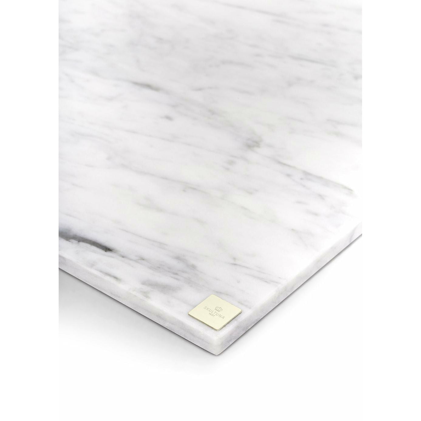 Skultuna Carrara Marble Plate With Logo, Large