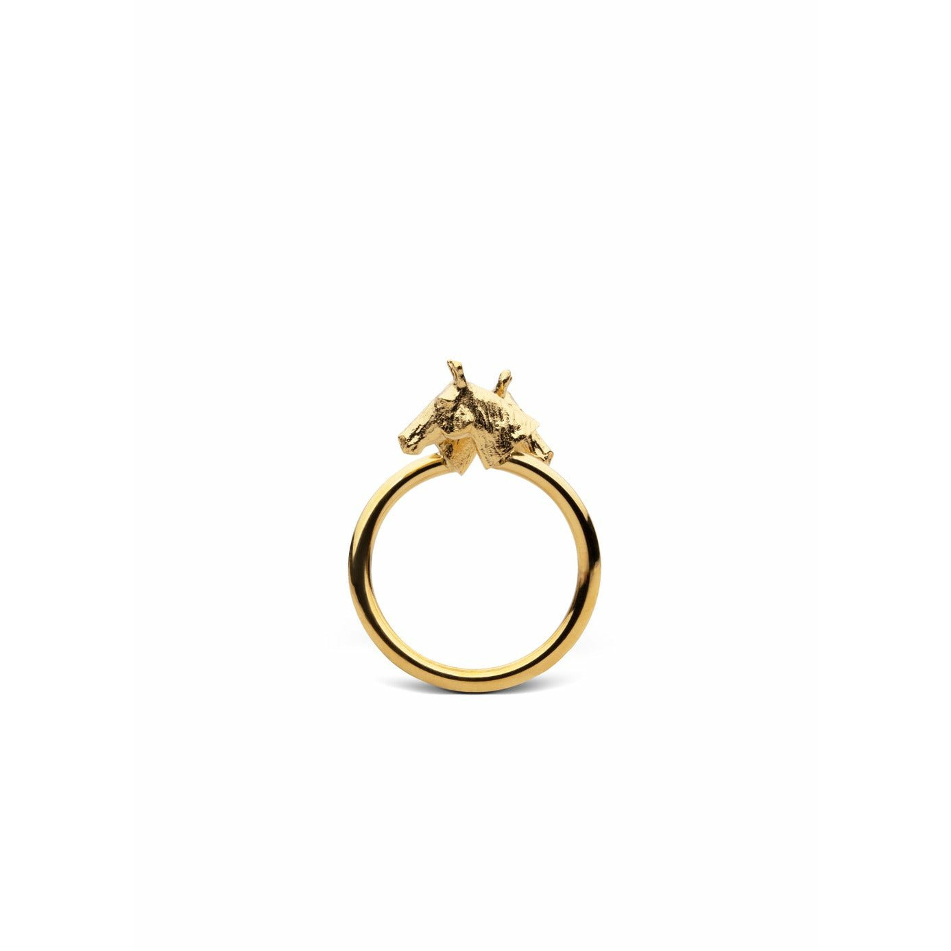 Skultuna Chêne Pierścień Ring Pierścień Small Gold Plated, Ø1,6 cm
