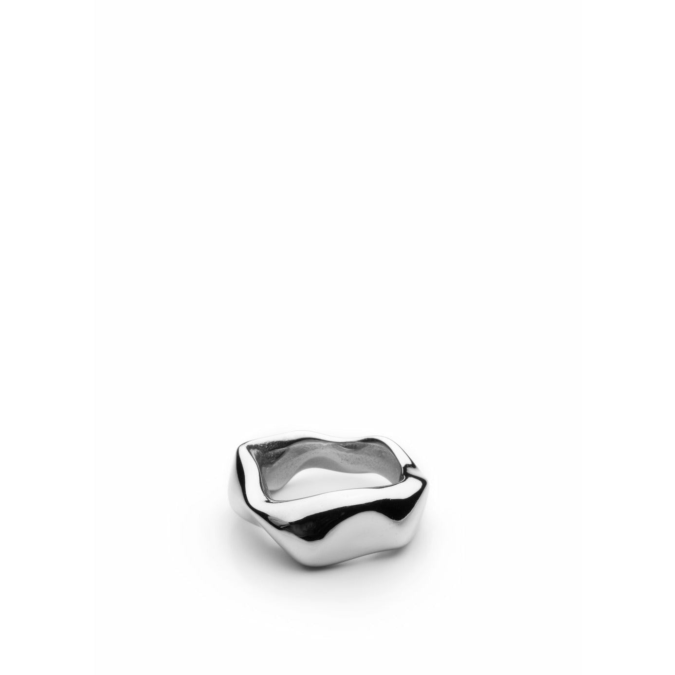 Skultuna Chunky Petit Ring Mała polerowana stal, Ø1,6 cm
