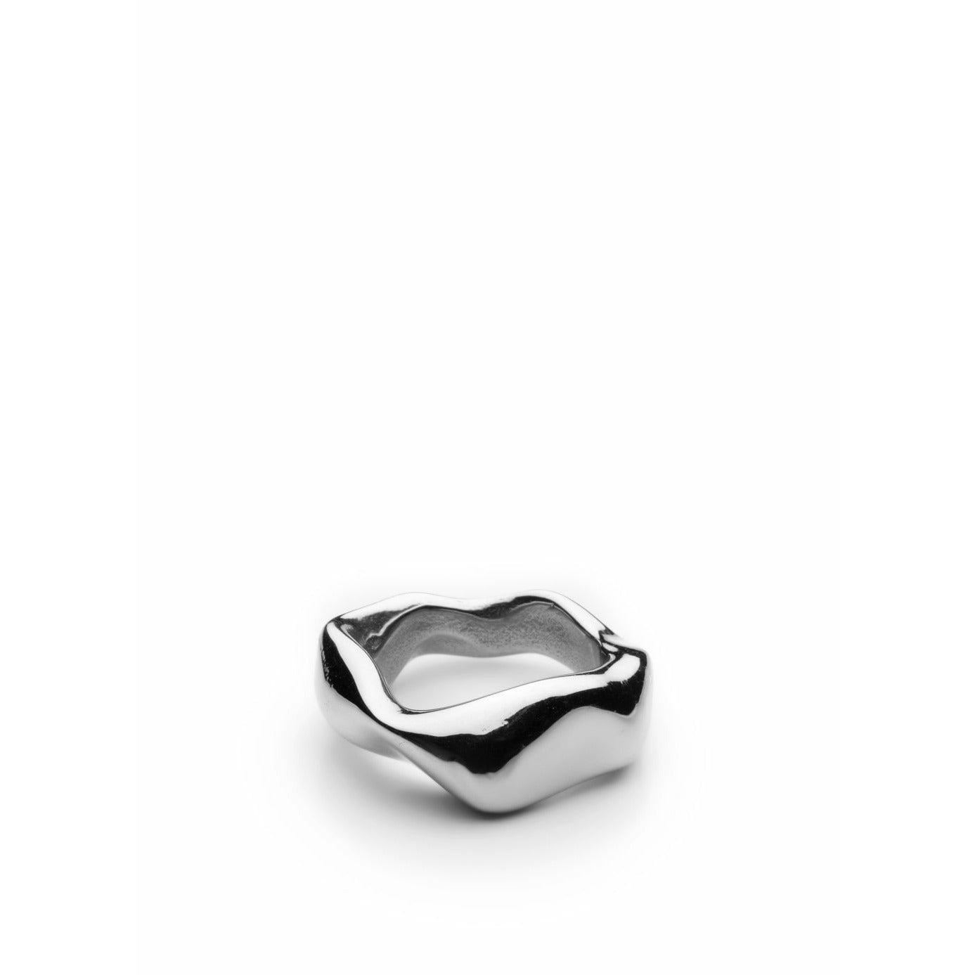 Skultuna Chunky Ring Mała polerowana stal, Ø1,6 cm