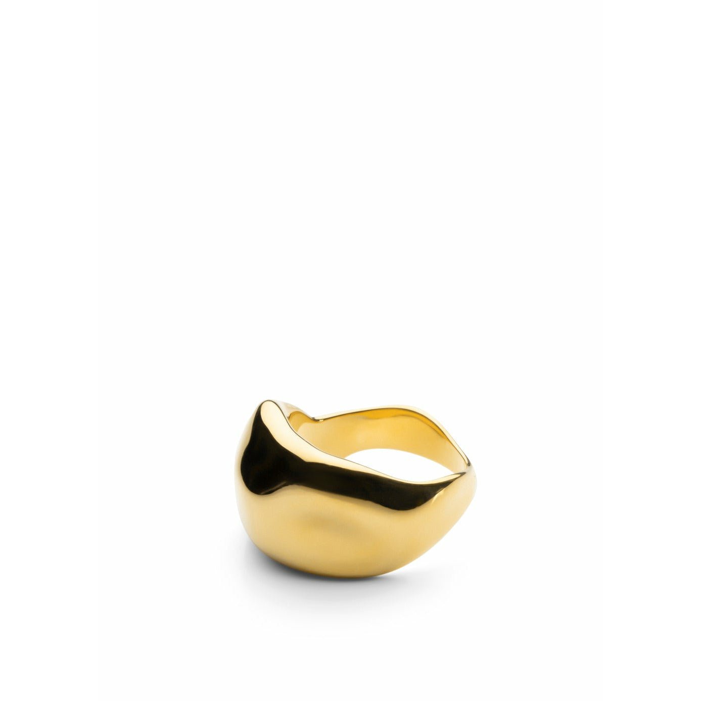 Skultuna Chunky Ring Medium Gold Slated, Ø1,81 cm