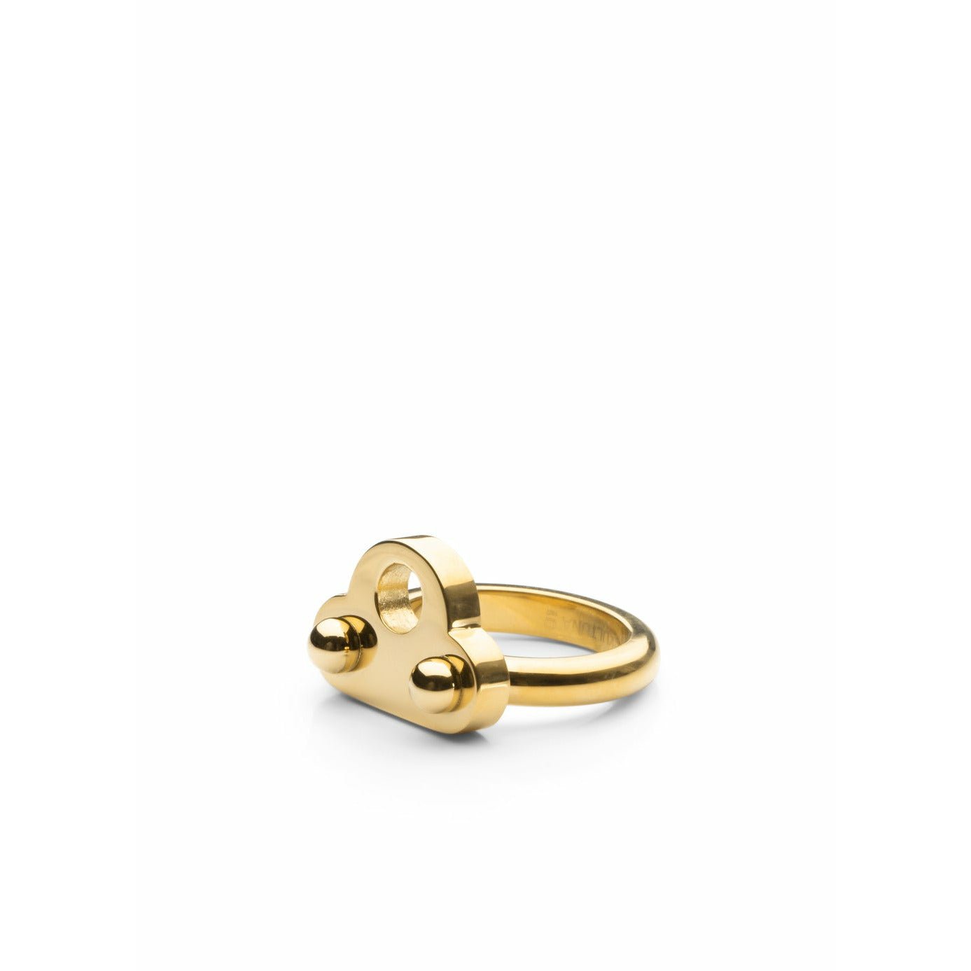Skultuna Key Signet Ring Small Gold Plated, ø1,6 Cm
