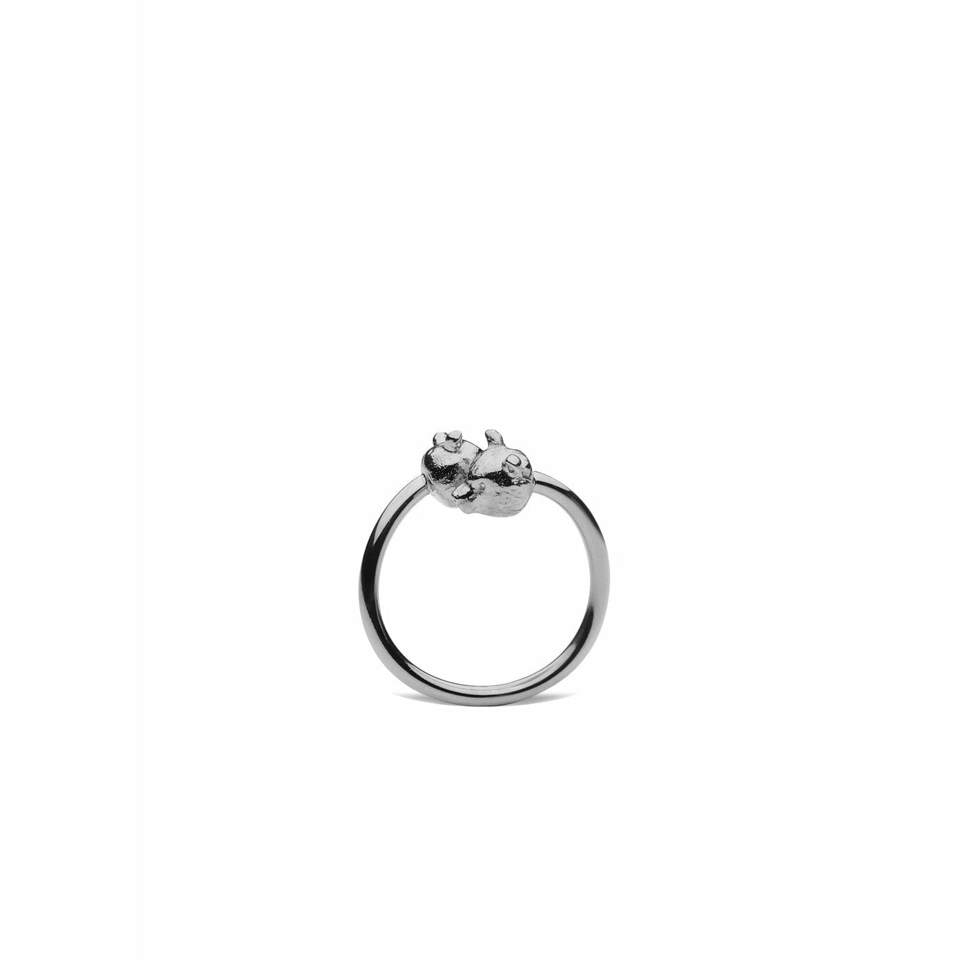 Skultuna Nordic Wildlife Bear Pierścień mały Ø1,6 cm, srebrny