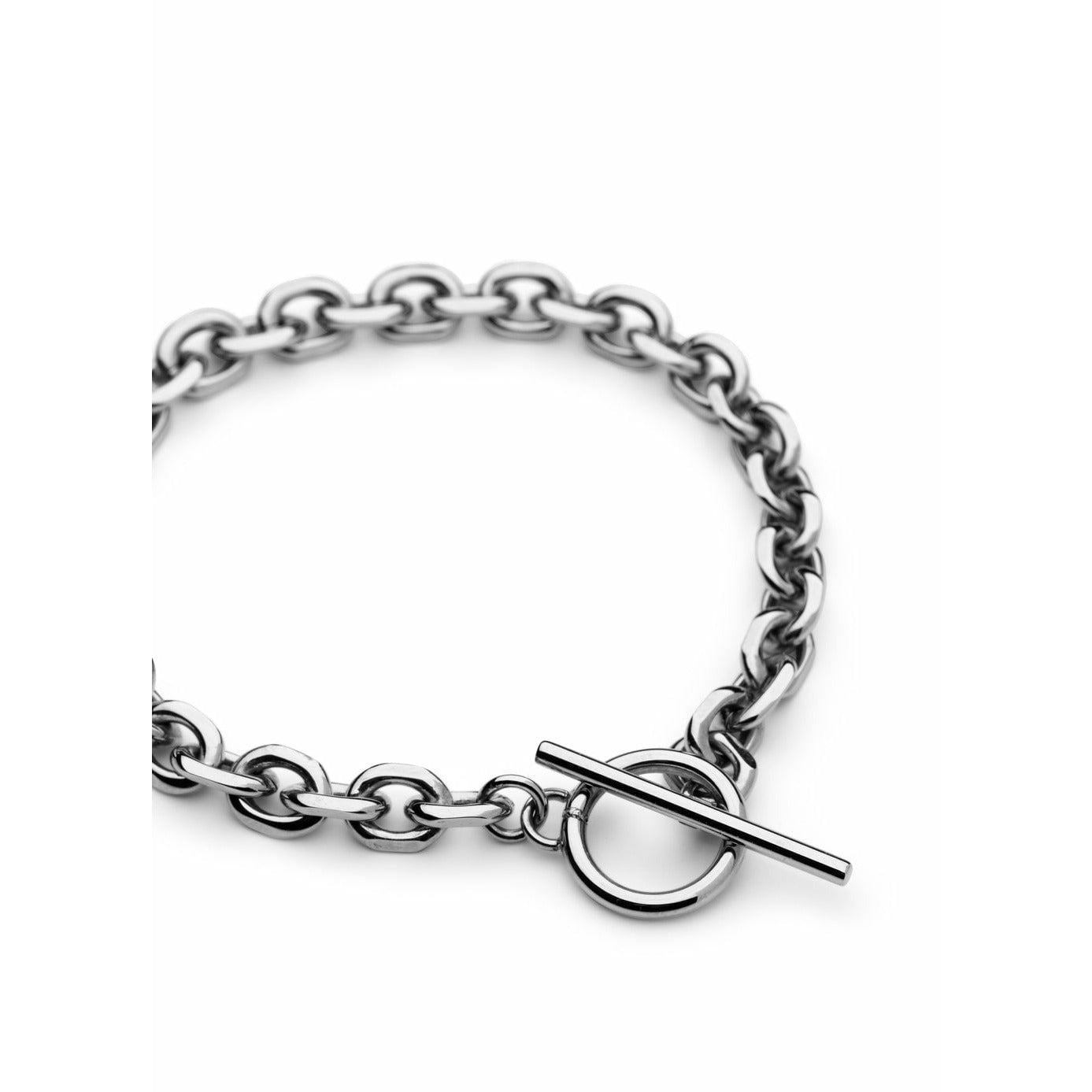 Skultuna Unité Chain Bracelet Small Polished Steel, ø14,5 Cm