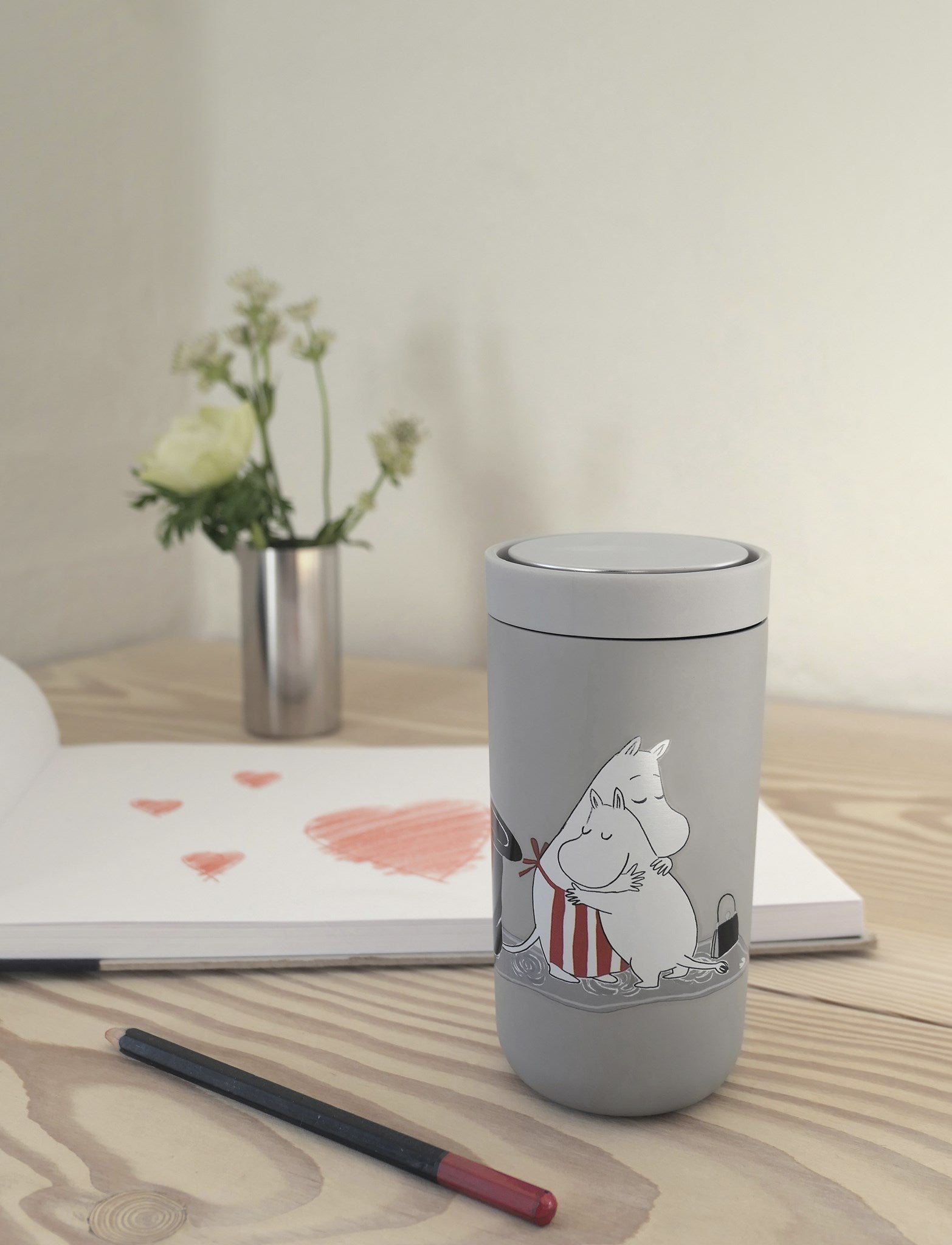 Stelton, aby kliknąć kubek termo 0,2 l, Mumin Soft