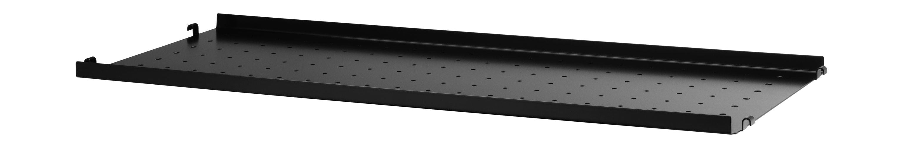 Metalowe szelf metalowy szelf z niską krawędzią 30x78 cm, czarny