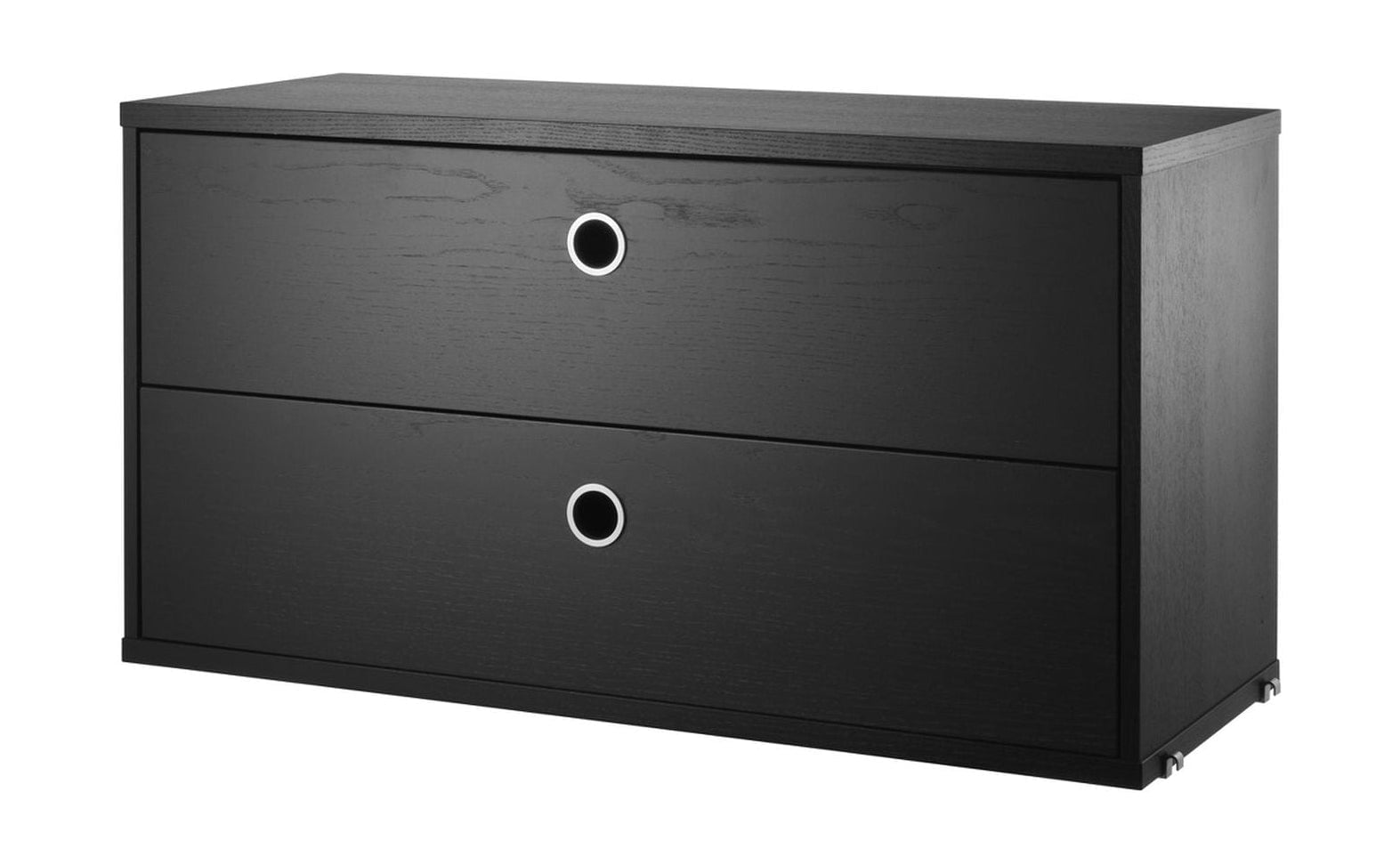 Meble sznurkowe element szuflady szuflady czarny popiół, 30x78x42 cm