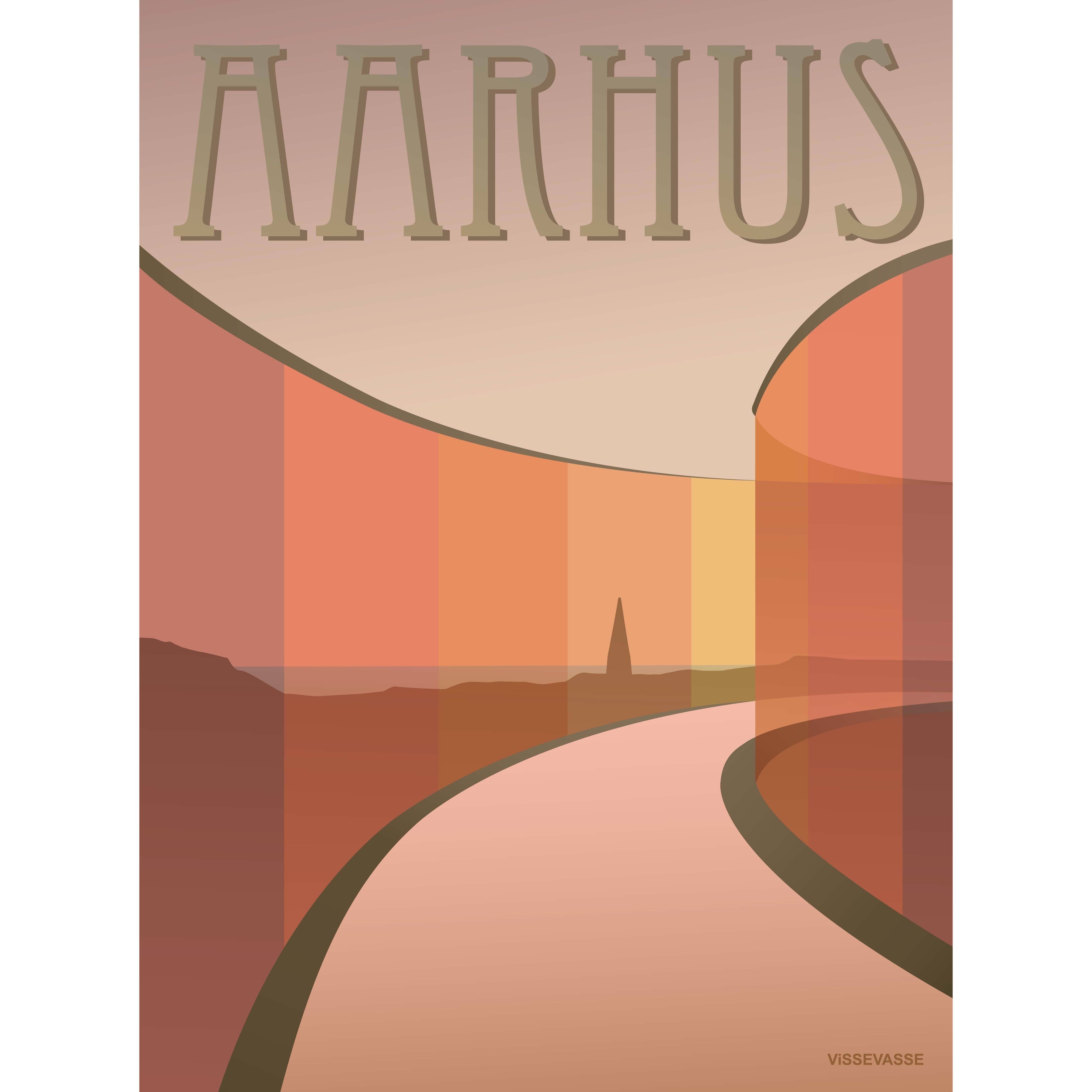 Plakat Vissevasse Aarhus aros, 15 x21 cm