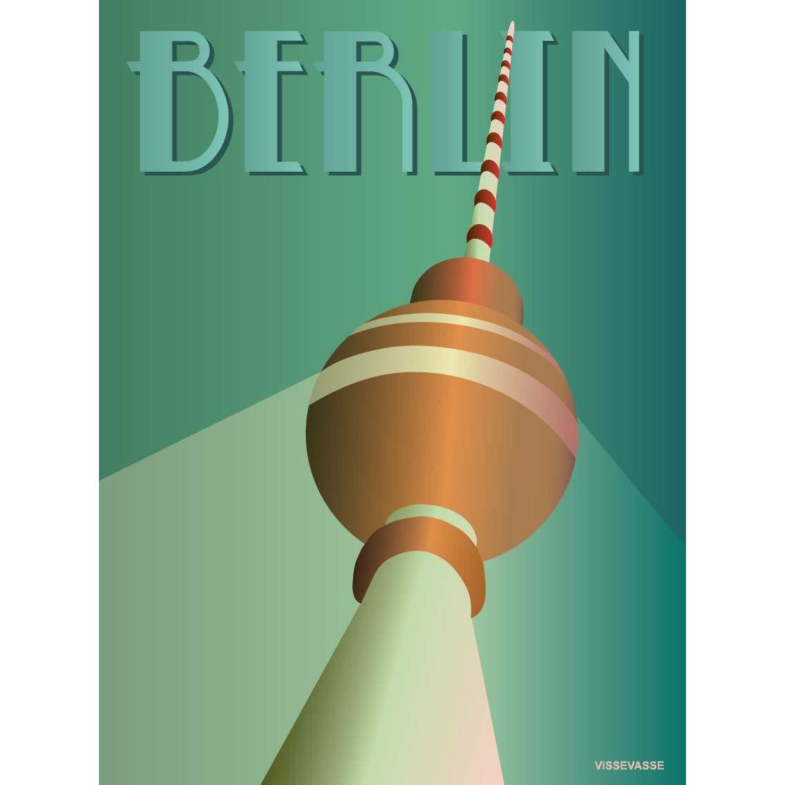 Vissevasse Berlin TV Tower Plakat, 50 x 70 cm