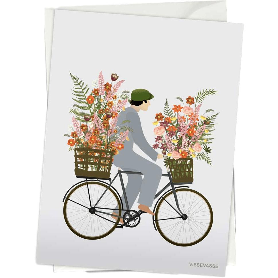 Rower Vissevasse z Flowers Greeting Card, 10,5x15