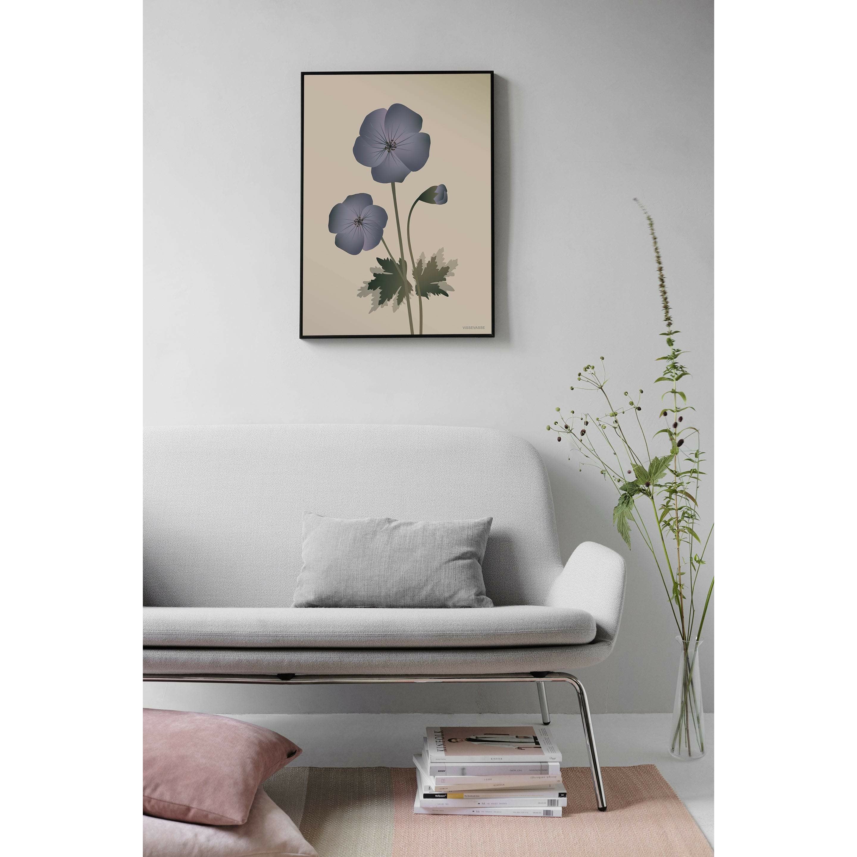 Vissevasse geranium plakat 50 x 70 cm, nago