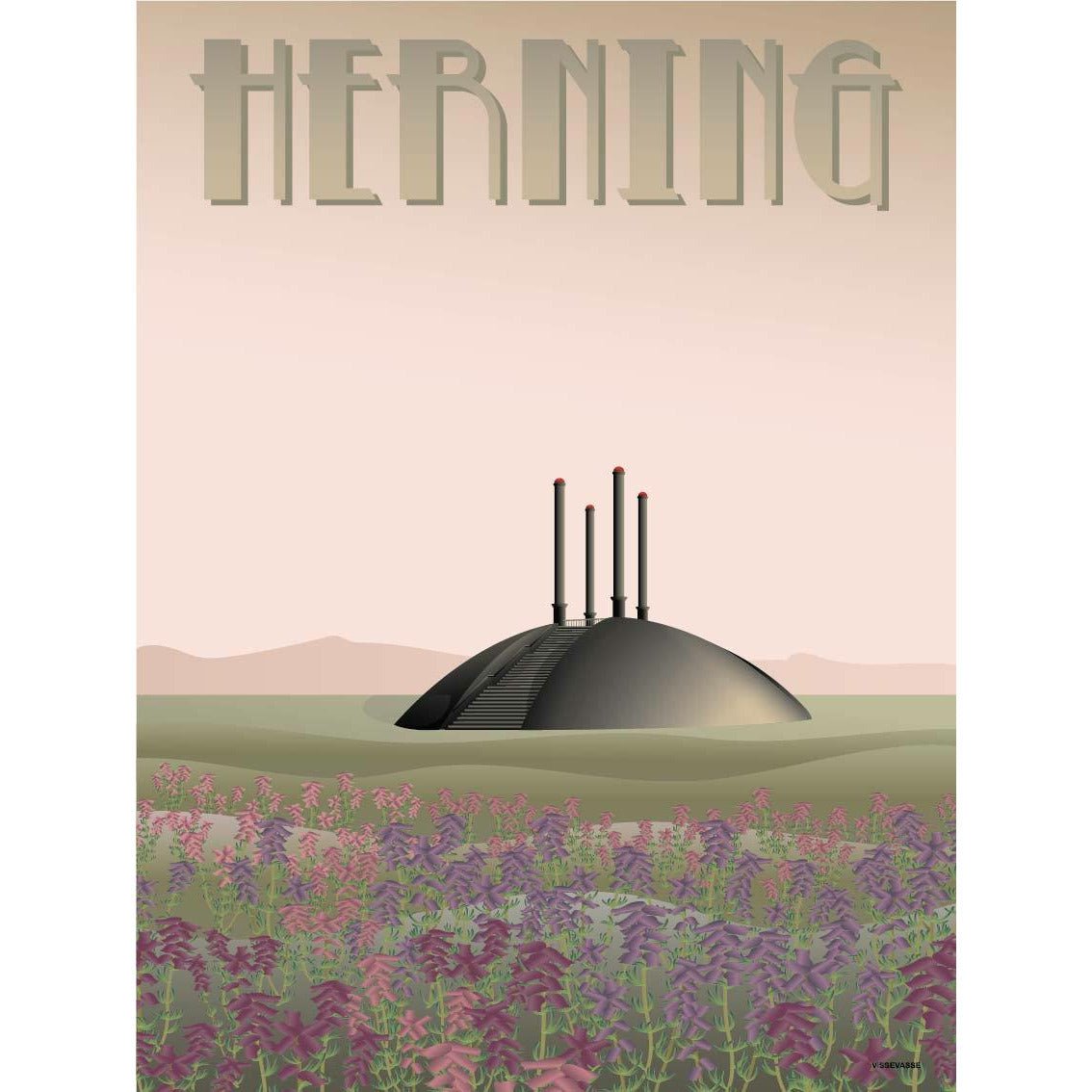 Vissevasse Herning Elia Poster, 50 X70 Cm