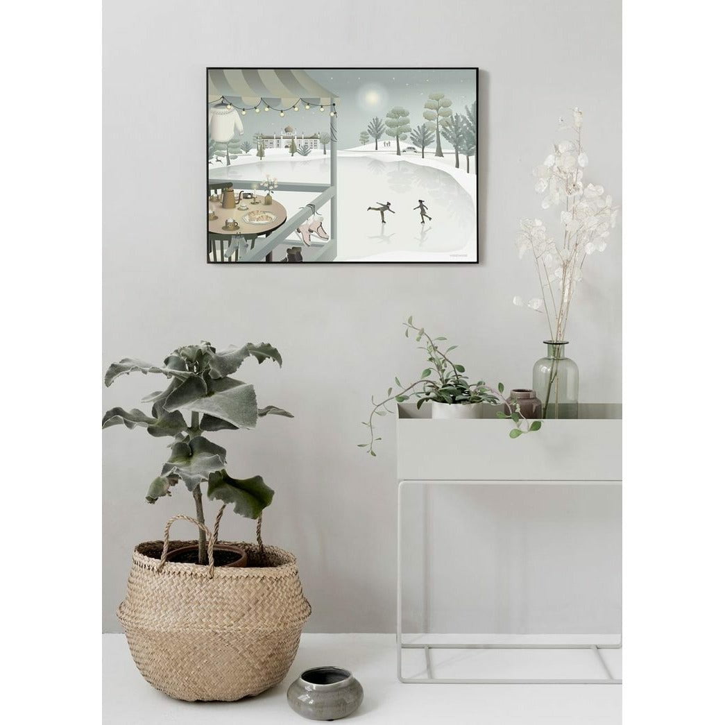 Vissevasse Ice Skating Poster, 50 X70 Cm