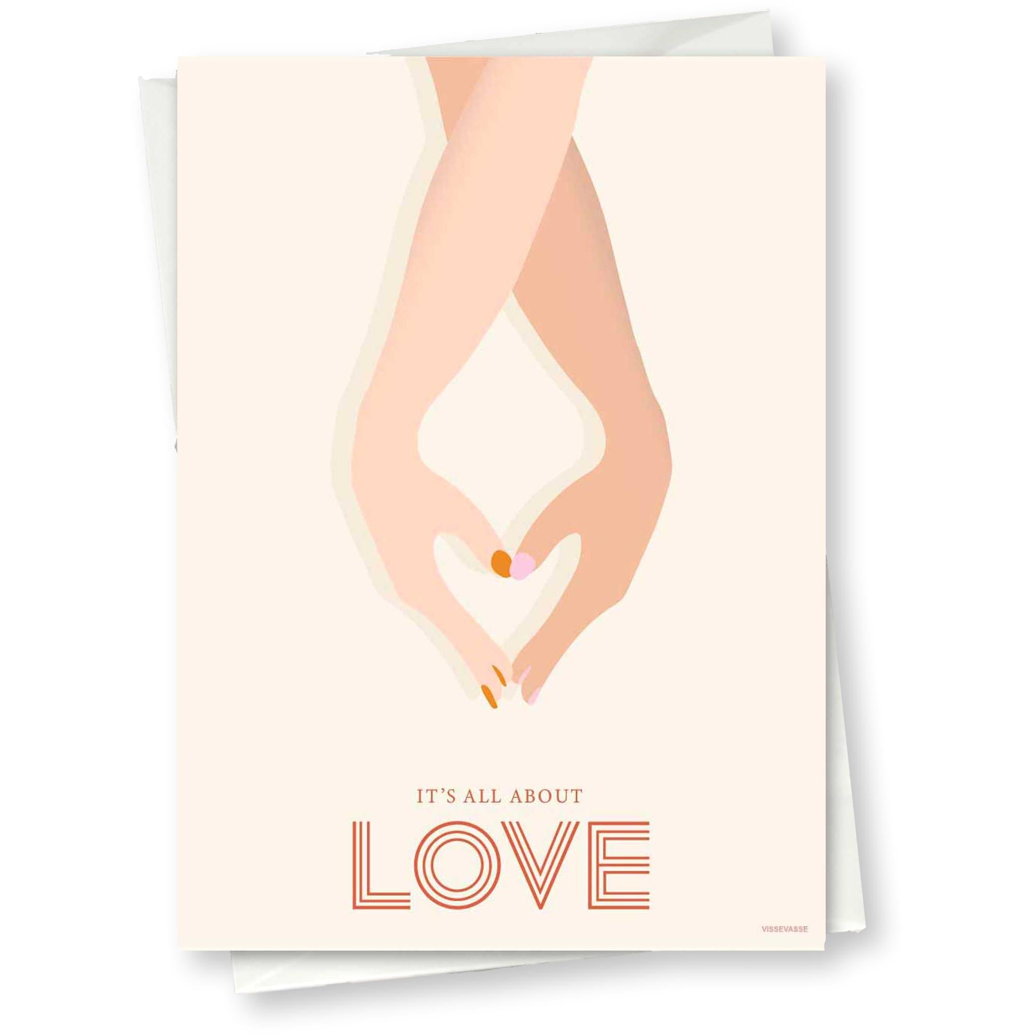 Vissevasse It's All About Love Greeting Card, 10x15 Cm
