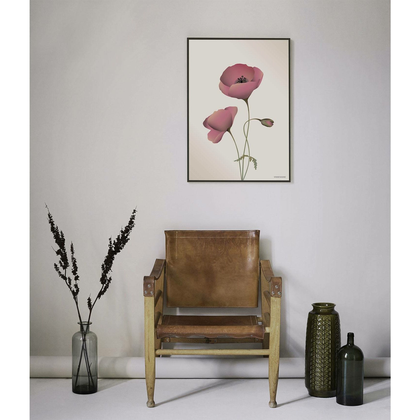 Vissevasse Poppy plakat 30 x 40 cm, beza