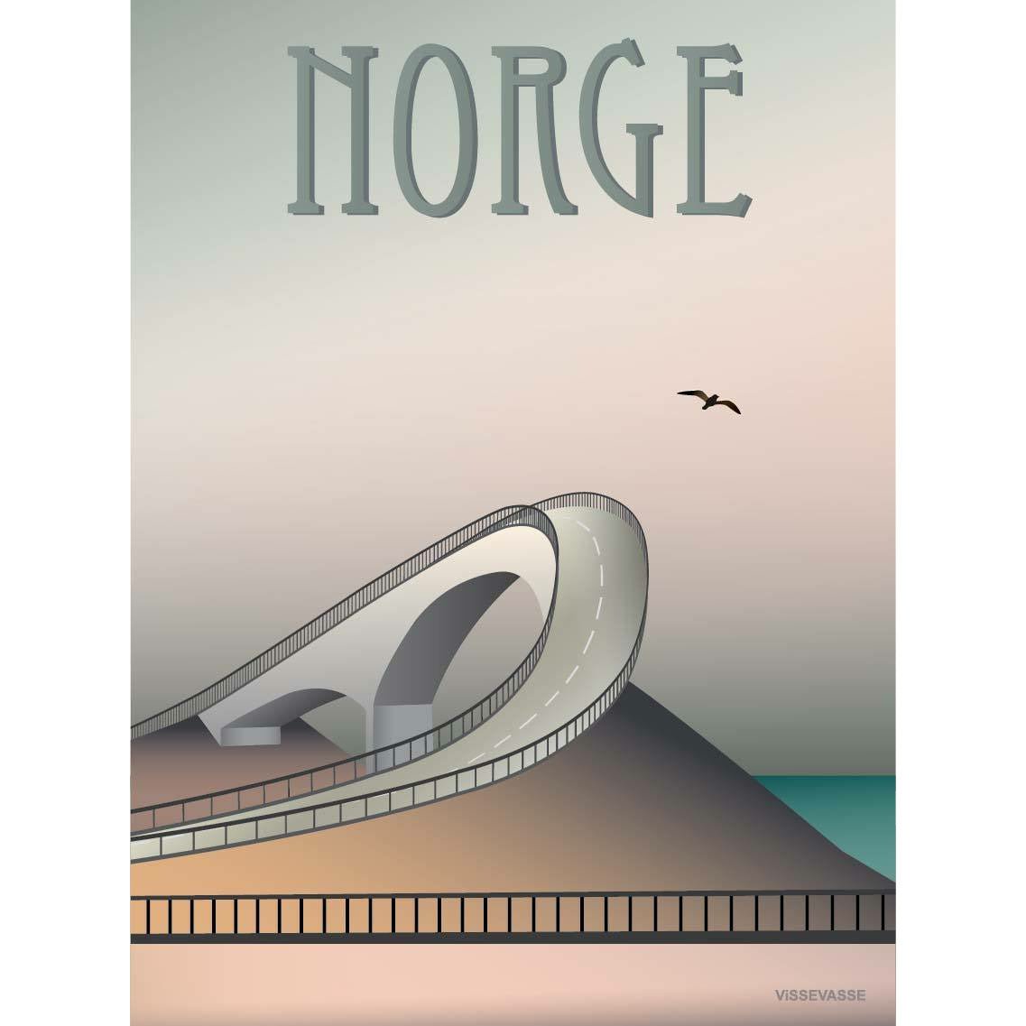 Vissevasse Norway Atlantic Road Poster, 30 X40 Cm