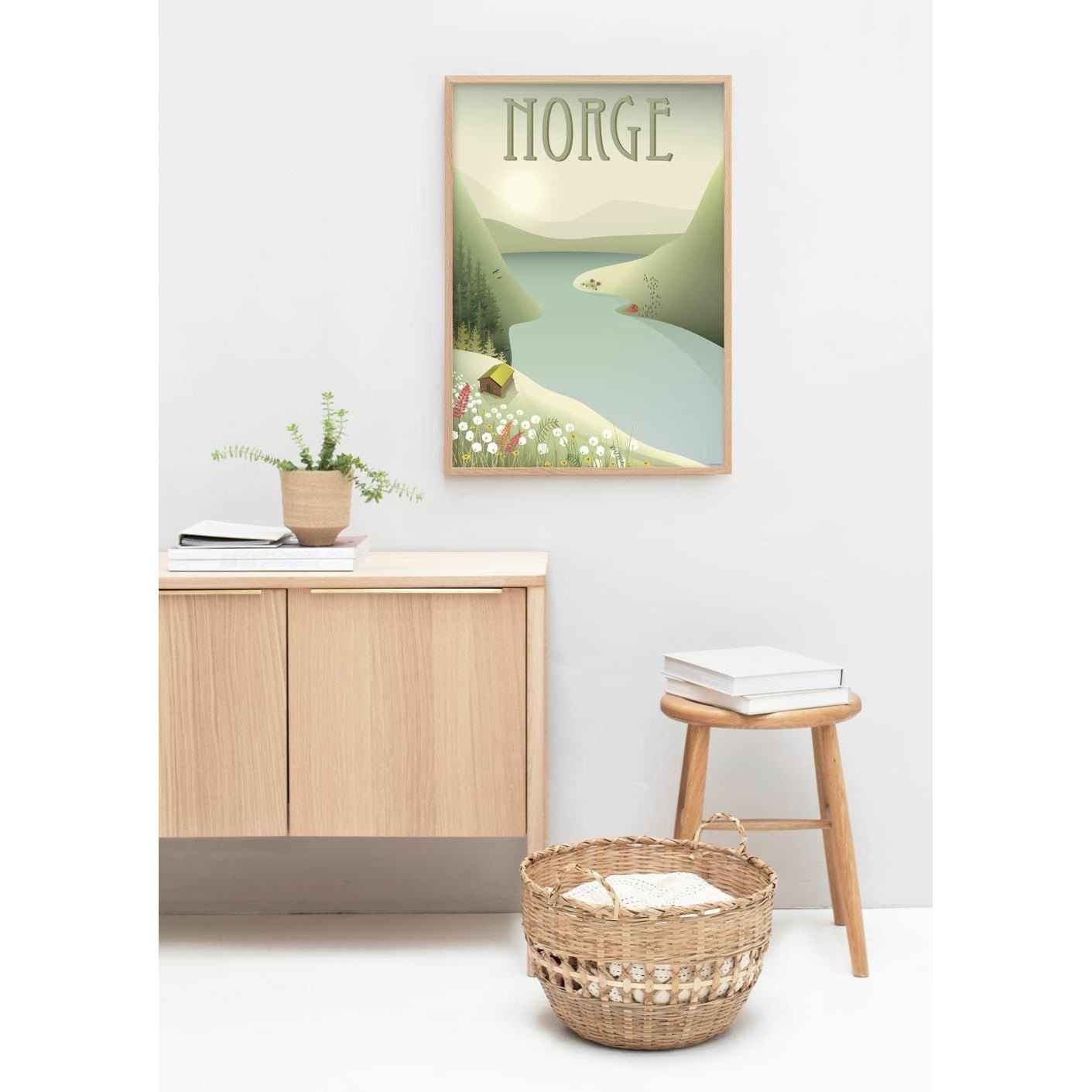 Vissevasse Norway 'Fjellet' Poster, 50x70 Cm