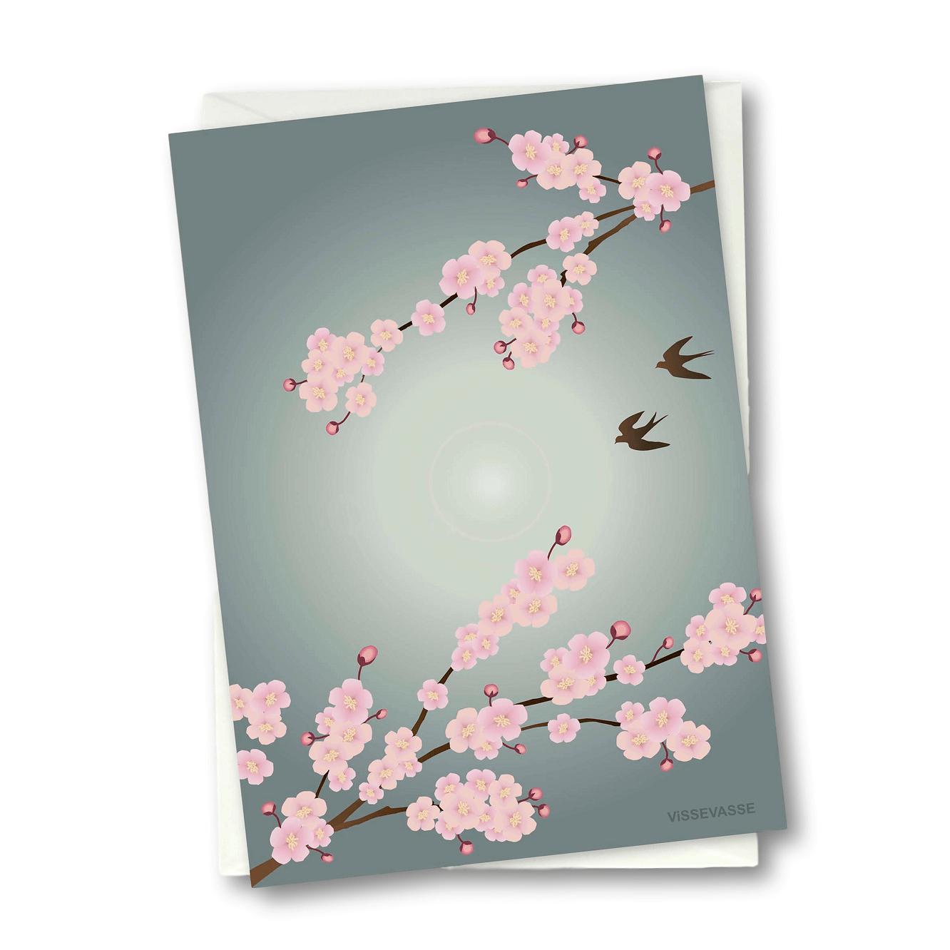 Vissevasse Sakura Greeting Card, 10,5 x 15 cm
