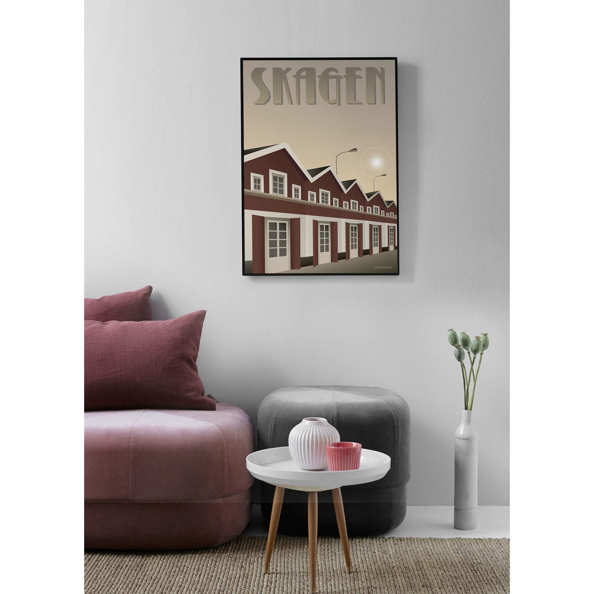 Vissevasse Skagen Hafen Poster, 30 X40 Cm