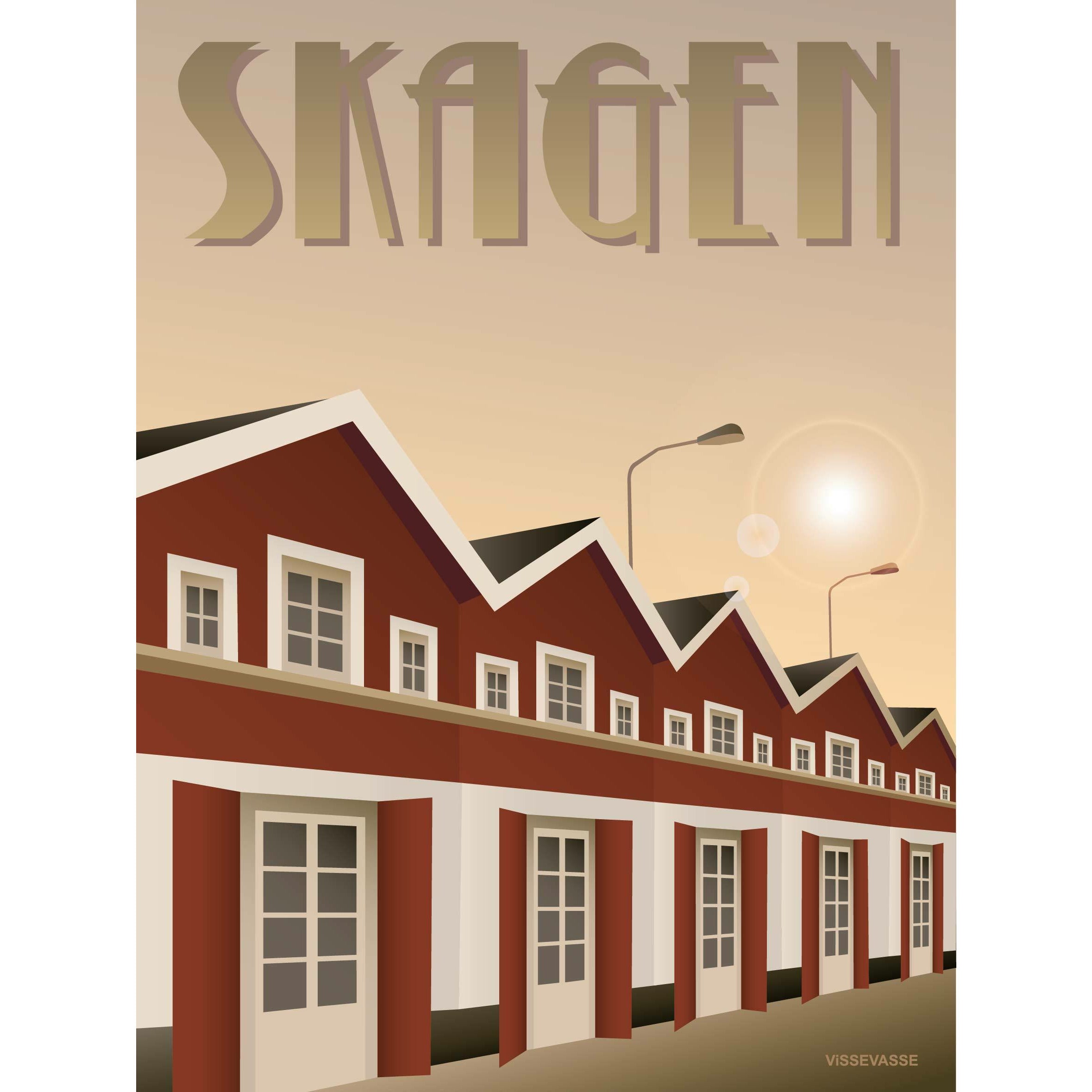 Vissevasse Skagen Hafen Plakat, 30 x 40 cm